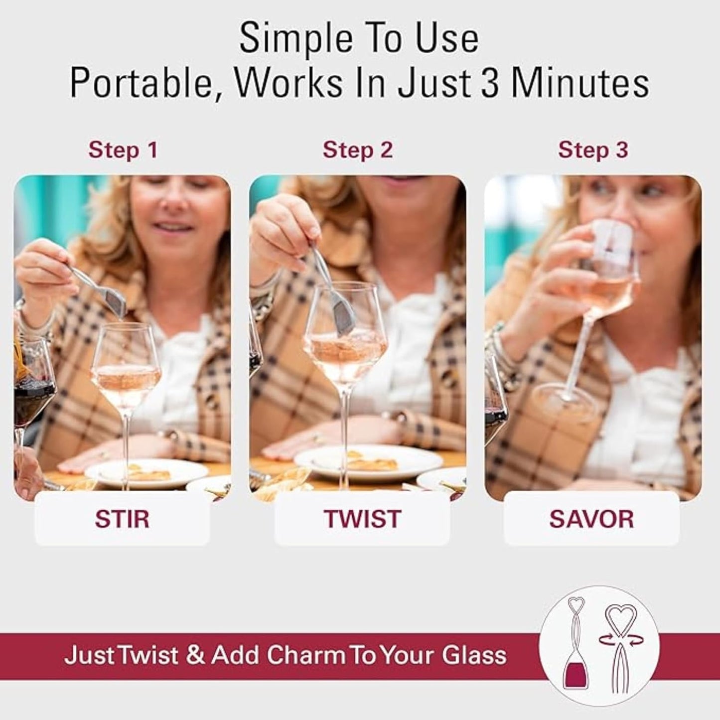 PureWine Wine Wands Purifier, 72 Filters - Reduces Histamines & Sulfites, Alleviates Allergies & Sensitivities - Restores Taste, Perfect Pour, Gifting, Holiday
