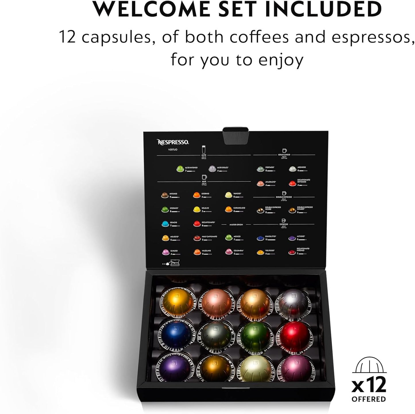 Nespresso Vertuo Coffee and Espresso Maker by De'Longhi, Piano Black