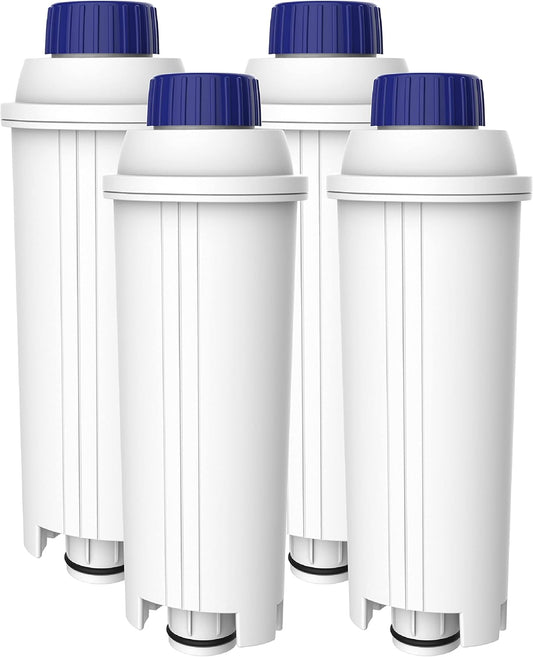 AQUA CREST Coffee Water Filter, Replacement for De'Longhi® Filter, TÜV SÜD Certified, 5513292811, DLS C002, CFL-950, SER3017, ECAM/ETAM Series, EC680, BCO420 (Pack of 4）