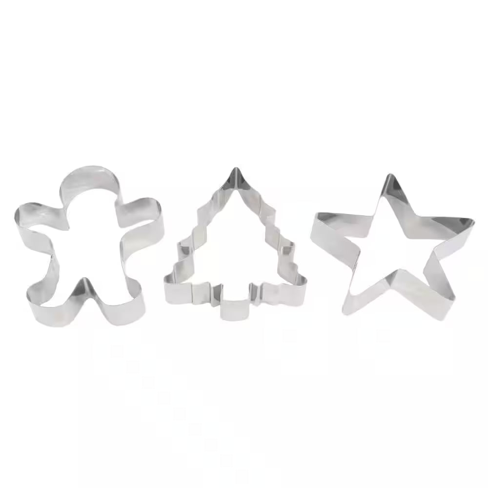 6 Piece Carbon Steel Bakeware Set in Red with Cookie Cutters