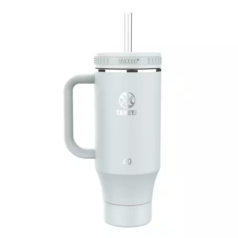 40 Oz. Stainless Steel Standard Tumbler with Straw in Mist
