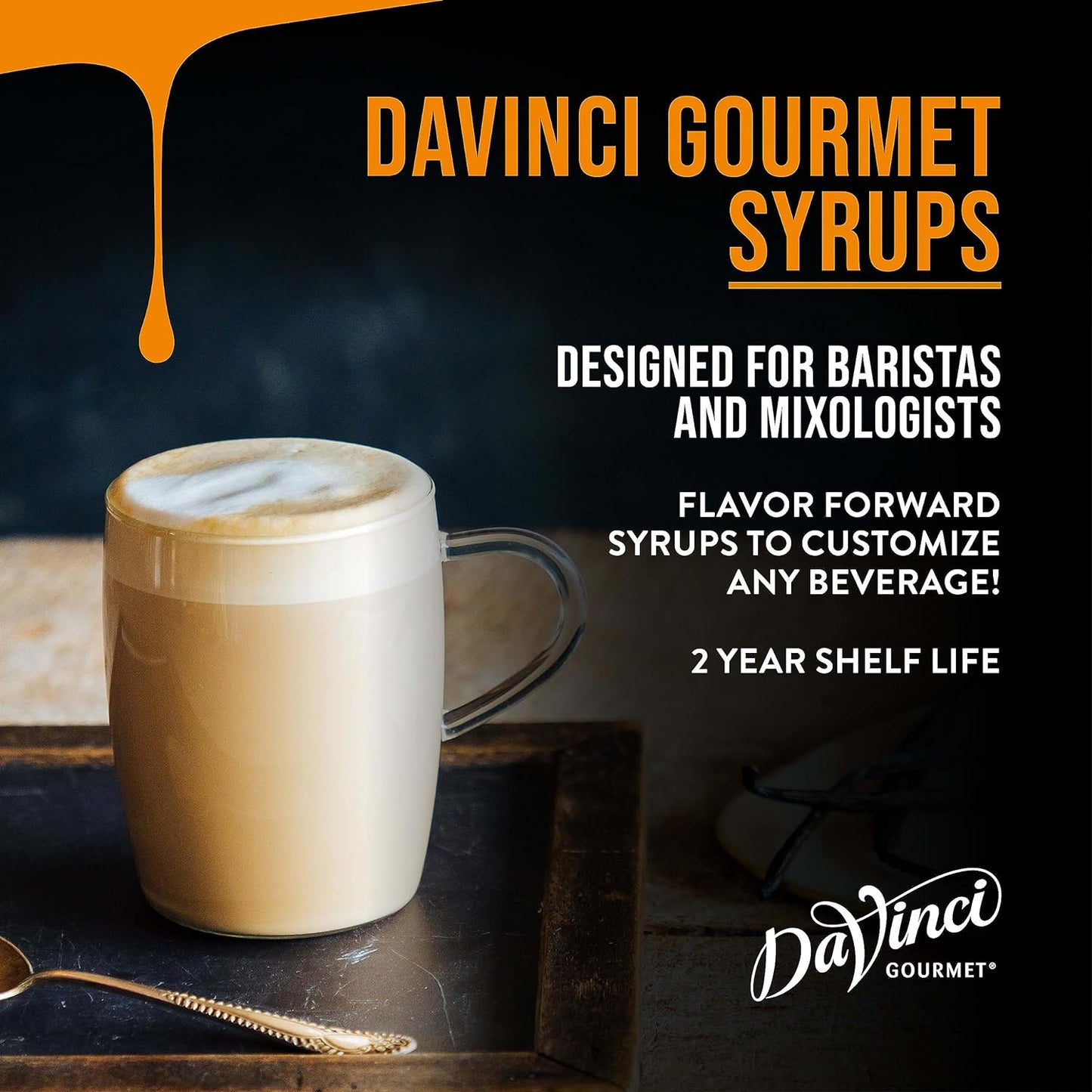 DaVinci Gourmet Classic Amaretto Syrup, 25.4 Fluid Ounces (Pack of 4)