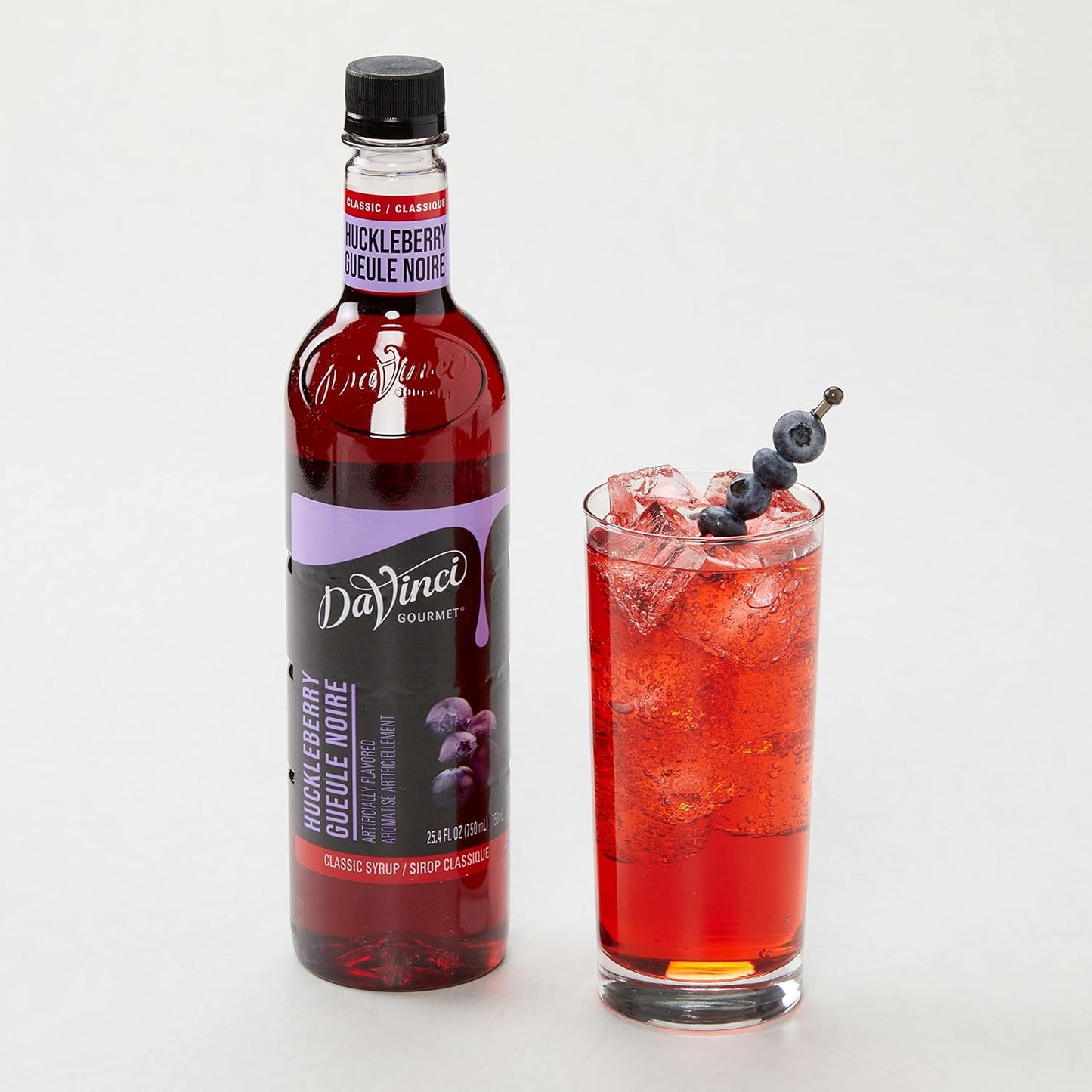 DaVinci Gourmet Classic Huckleberry Syrup, 25.4 Fluid Ounces (Pack of 1)