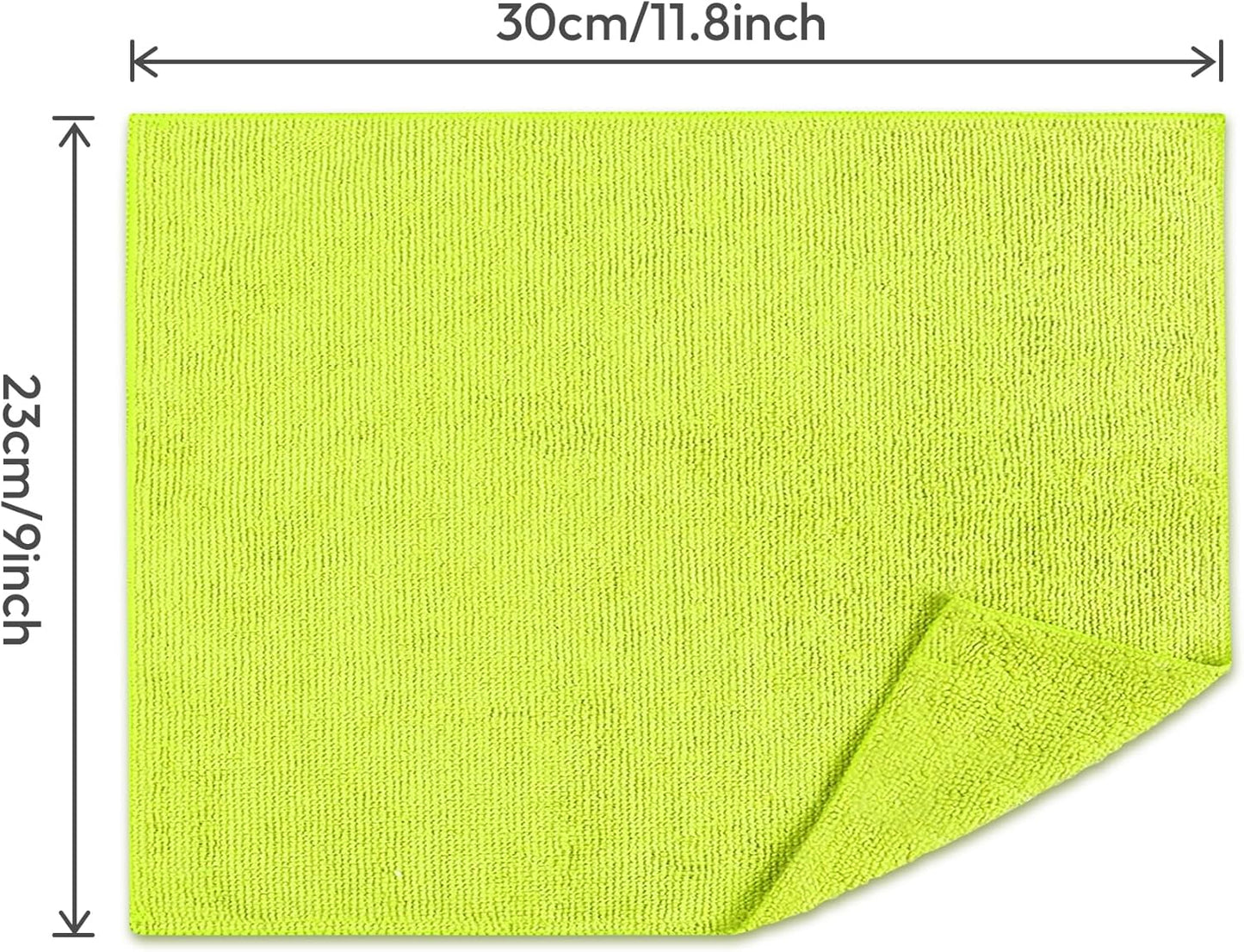 Microfiber Cleaning Cloths 15pcs (Dispenser Box), 11.8 * 9in, Cleaning Towels, Ultra Absorbent, Reusable and Washable