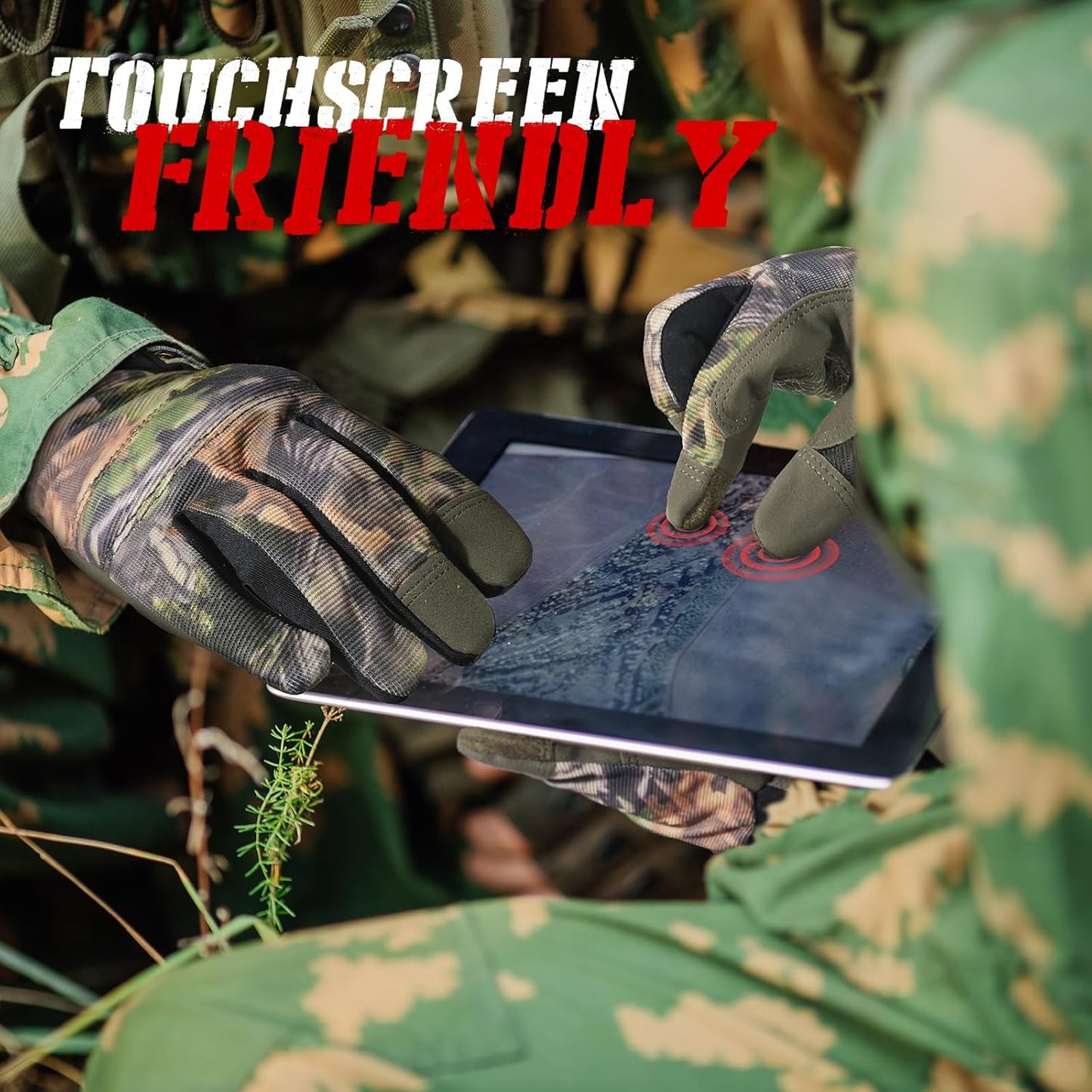 HANDLANDY Work Gloves for Men & Women, Utility Mechanic Working Gloves Touch Screen, Flexible Yard Work Gloves