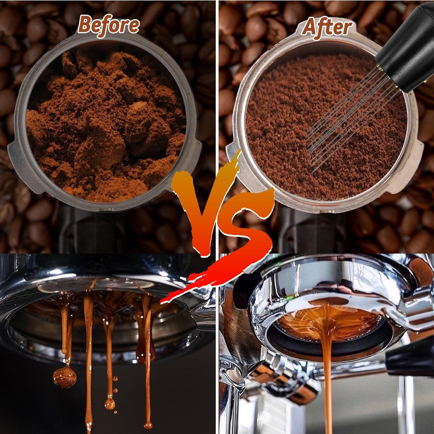 Yeelan 22 PCS Espresso Accessories, 51mm Coffee Espresso Tamper Set, with Espresso Tamper, WDT Tool, Coffee Stirrer, Frothing Pitcher, Latte Art Pen, Tamper Mat, Coffee Stencils for Espresso Machine