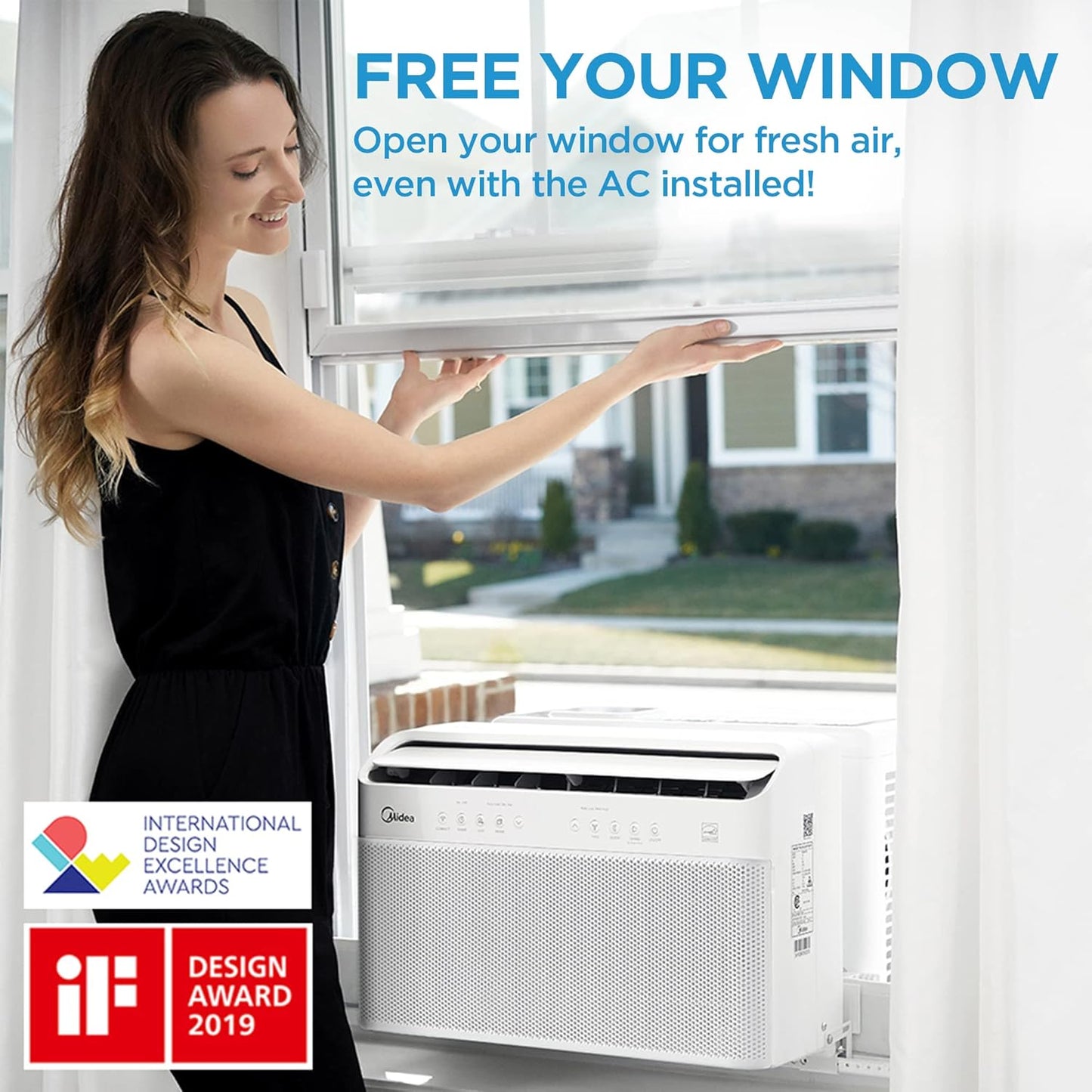 Midea MAW08V1QWT U-Shaped AC Window Air Conditioner