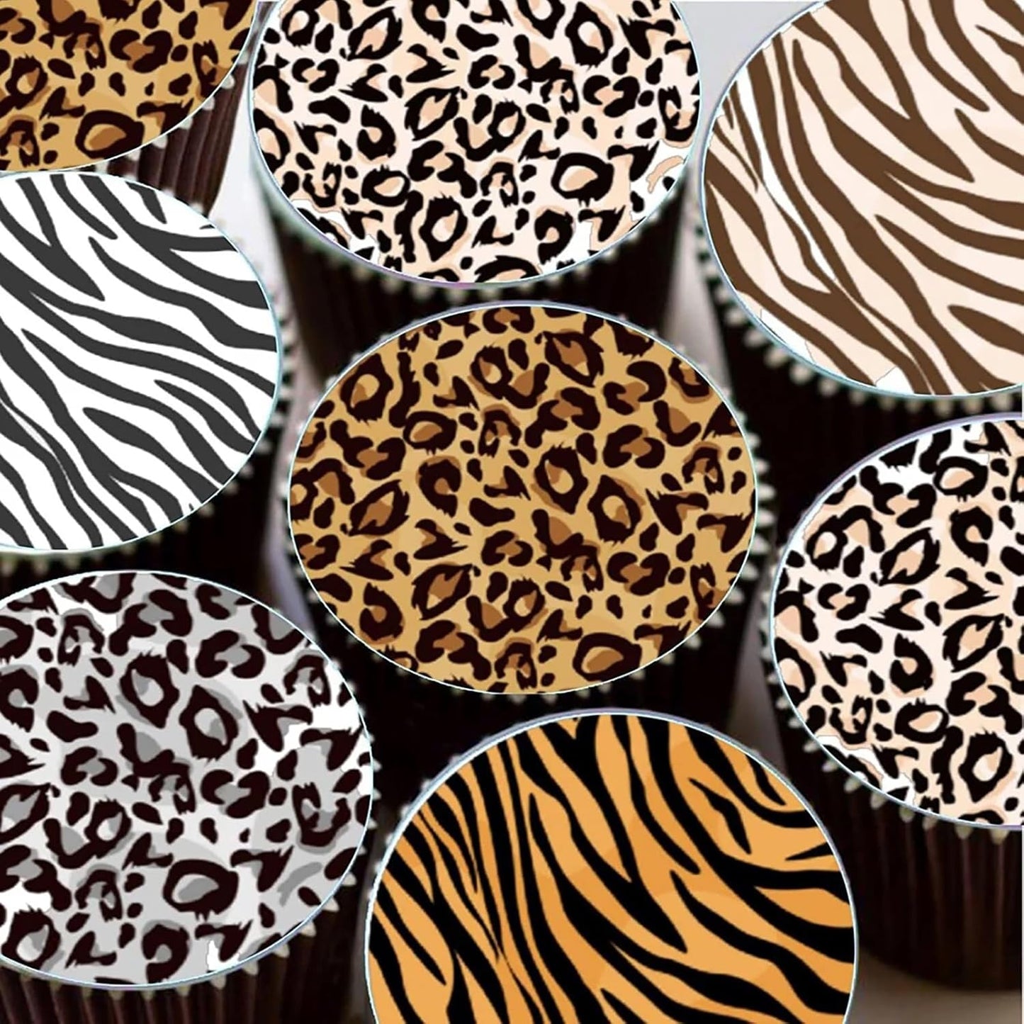 Leopard 5.5x5.5in Cheetah Animal Cow Print Skin Reusable Painting Template Stencils for Cake, Cookie Decorating & DIY Projects