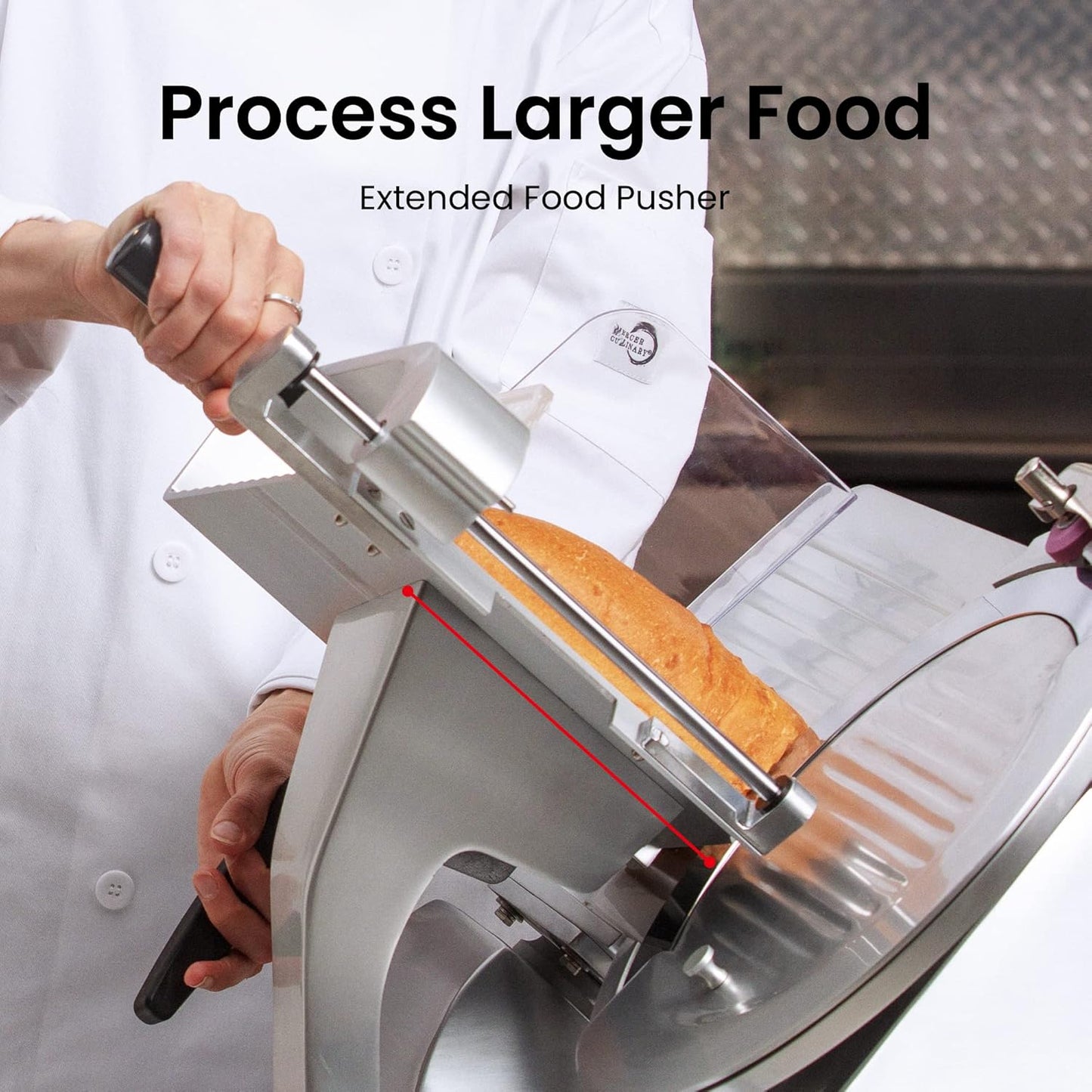 Toogood 8" Commercial Slicer, 1/4 HP Electric Meat Slicer, Italian Carbon Steel Blade, Quiet Performance, Semi-frozen Meat/Cheese/Food Slicer, 0.5mm to 15mm Adjustable Slicing Thickness
