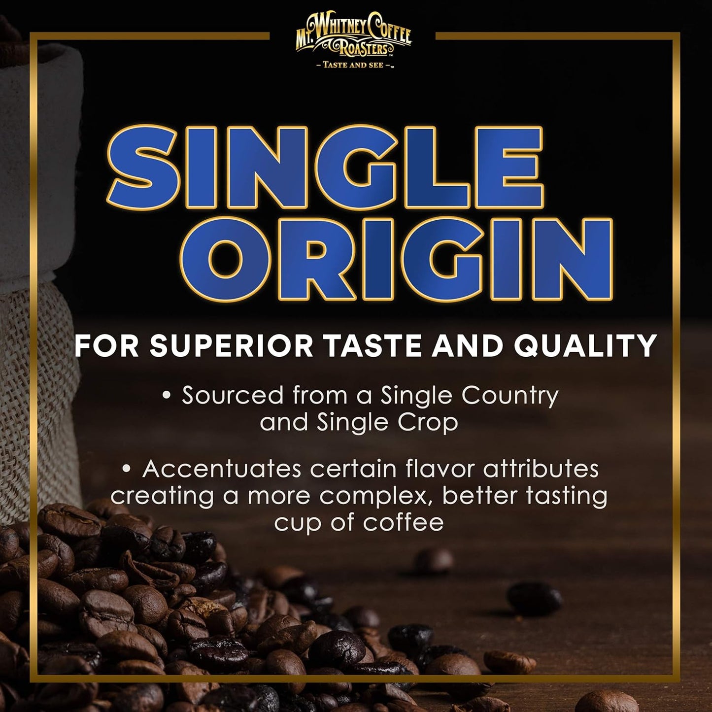 Mt. Whitney Organic Gayo Mountain Sumatra, Medium Dark Roast Coffee (Ground, 2 Lb)