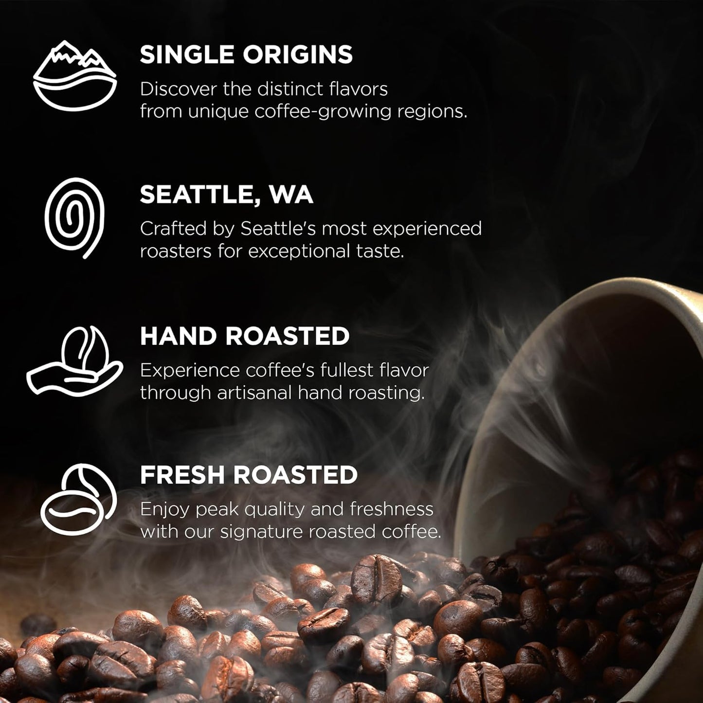 Fonte Coffee Roaster - Drip Coffee - Medium-Dark Fresh Roast - Roasted in Seattle - Single Origin - 12 oz - Spicy, Smoky, Bittersweet Chocolate, Peat - Cerrado
