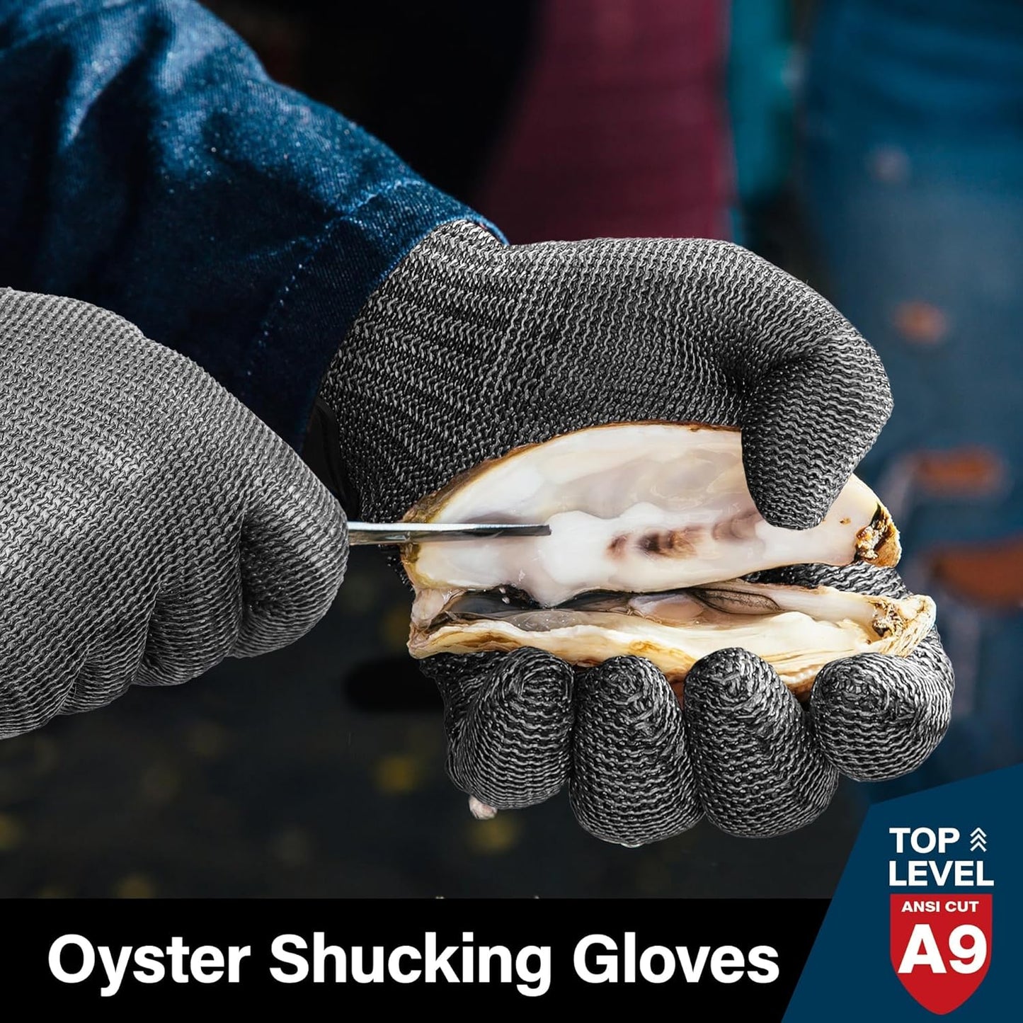 Schwer Ultimate Cut Resistant Gloves Beyond ANSI A9, Reinforced Stainless Steel Glove, Food Grade Mesh Metal Gloves for Butcher Meat Cutting, Oyster Shucking, Mandoline, Non-PFAS, PR1708 (M, 2 PCS)