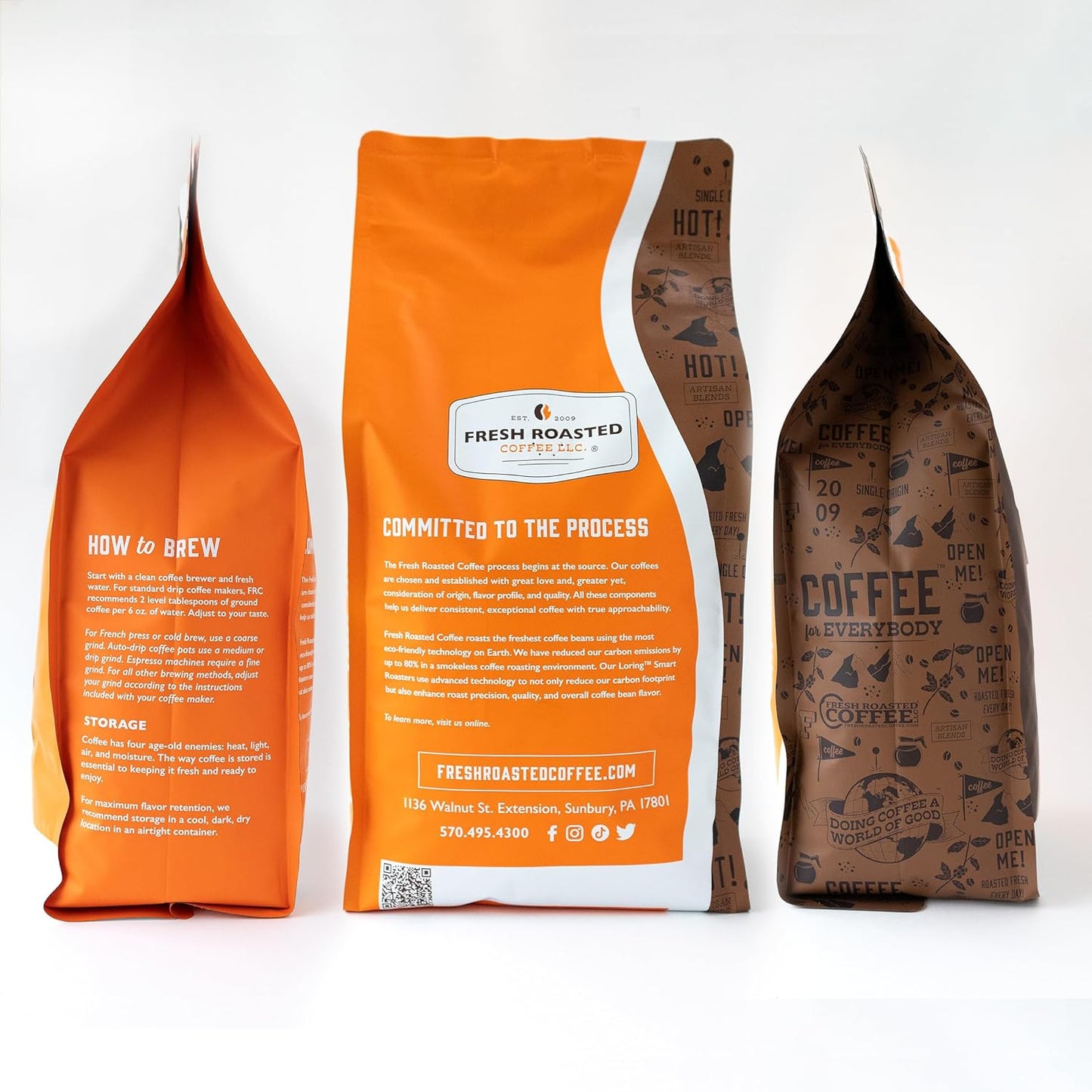 Fresh Roasted Coffee, Organic Peru | Mold & Myco 3rd Party Tested, USDA Organic, Kosher | Med Roast 5 lb (80 oz) Whole Bean