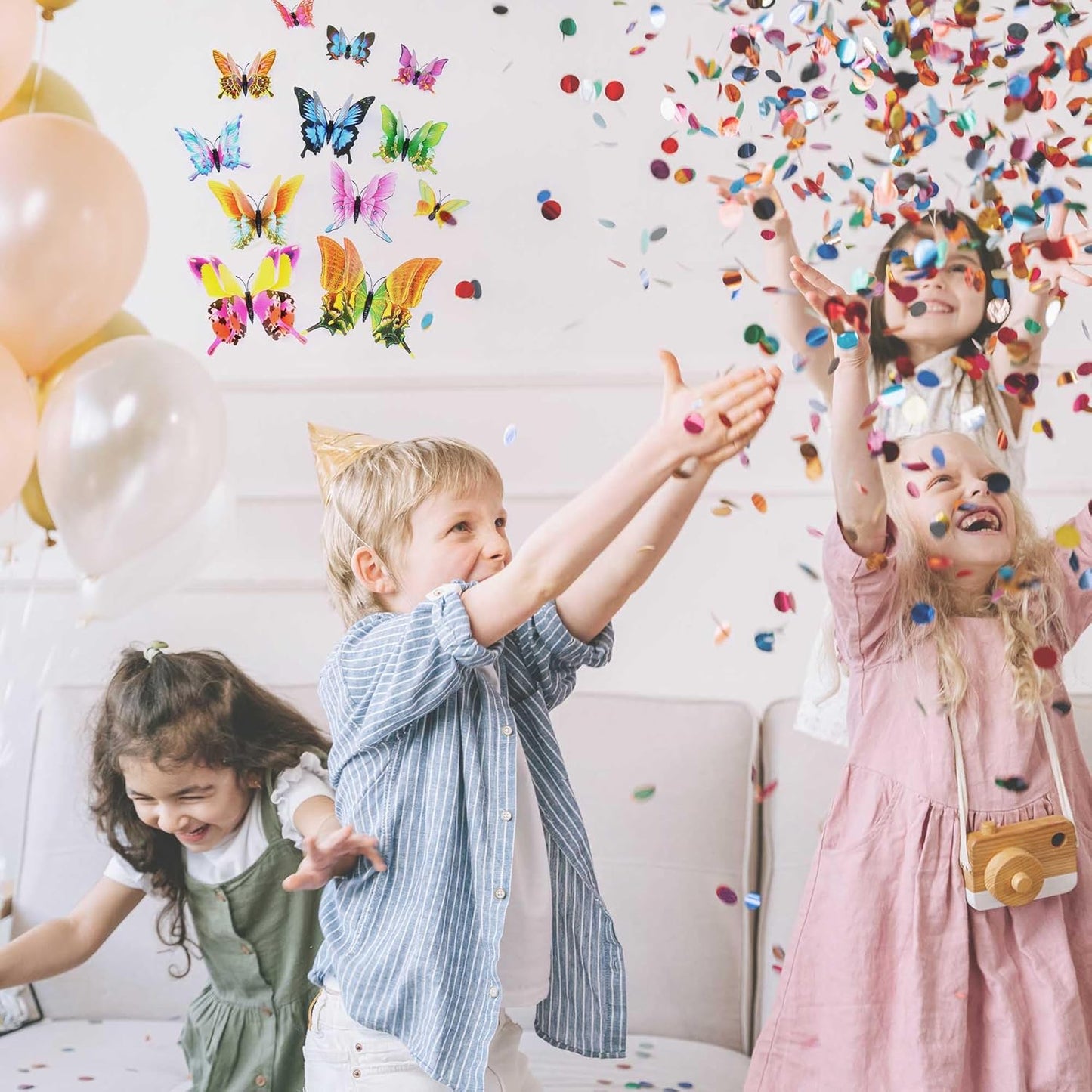 Butterfly Wall Decor 24/48 PCS, 3D Butterflies Stickers for Party Decorations with Magnets (Swallow, 24)