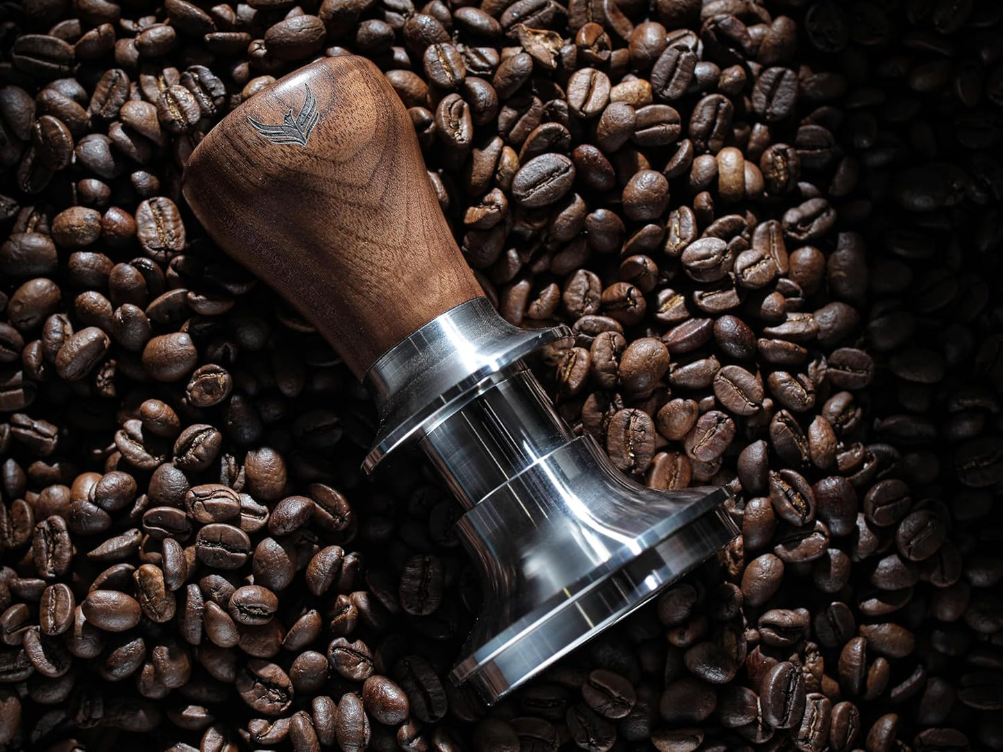 54mm Tamper For Breville Machines Calibrated Tamper Tool Espresso Walnut, Auto-Leveling and 30lb Spring Loaded Design Coffee Tamper With Stainless Steel Ripple Base