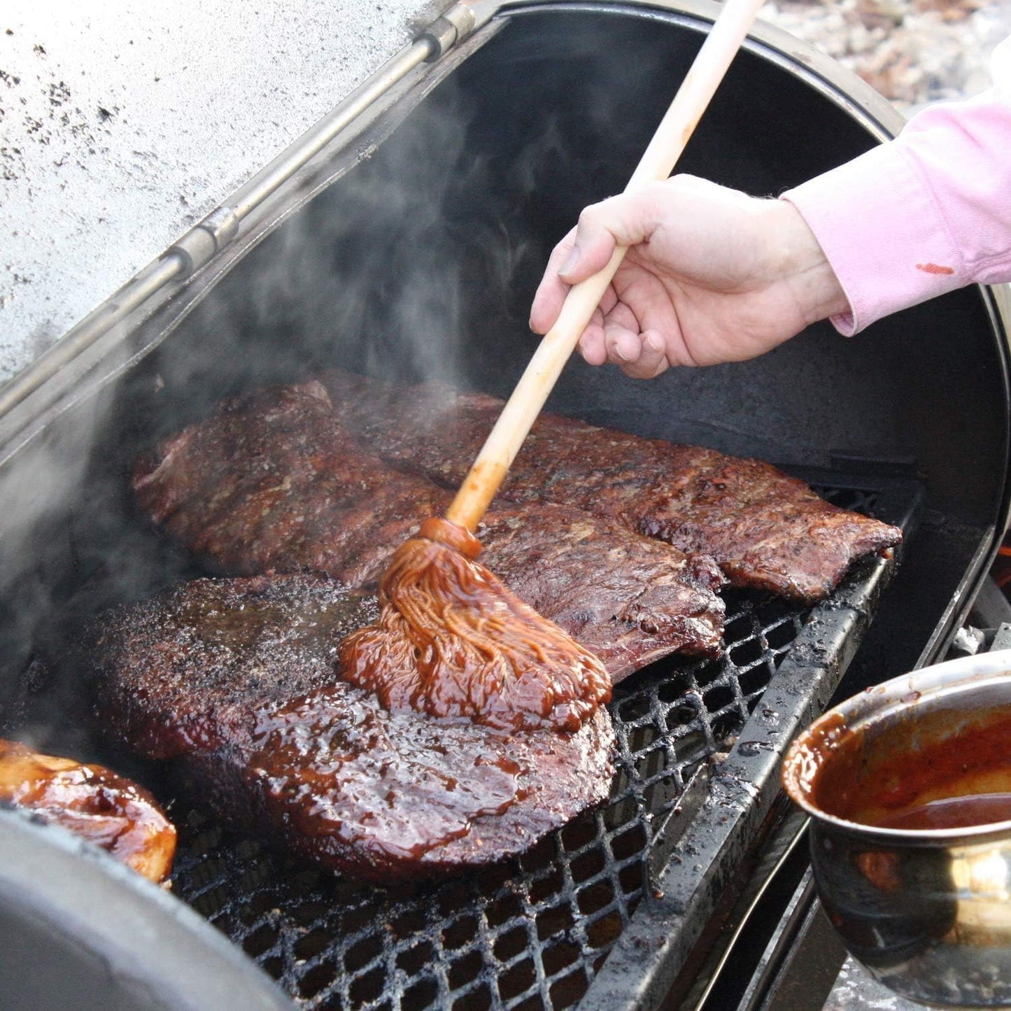 Better Grillin BBQ Bastin Mop Basting Barbecue Brush/Mop Easily Applies Marinades, Sauces, Washes Out, 16in Handle, 6pk