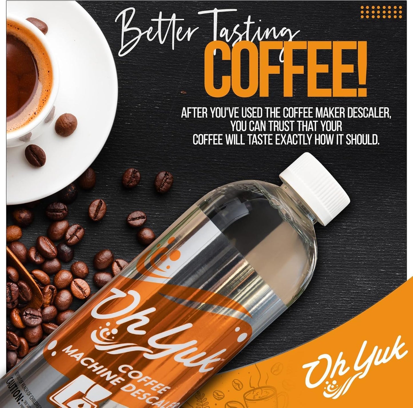 Oh Yuk Coffee Machine Descaler - Cleaning and Descaling Solution Universally Compatible for All Brands and Machine Types: Breville, Delonghi, Nespresso, Keurig - 16 oz (2)