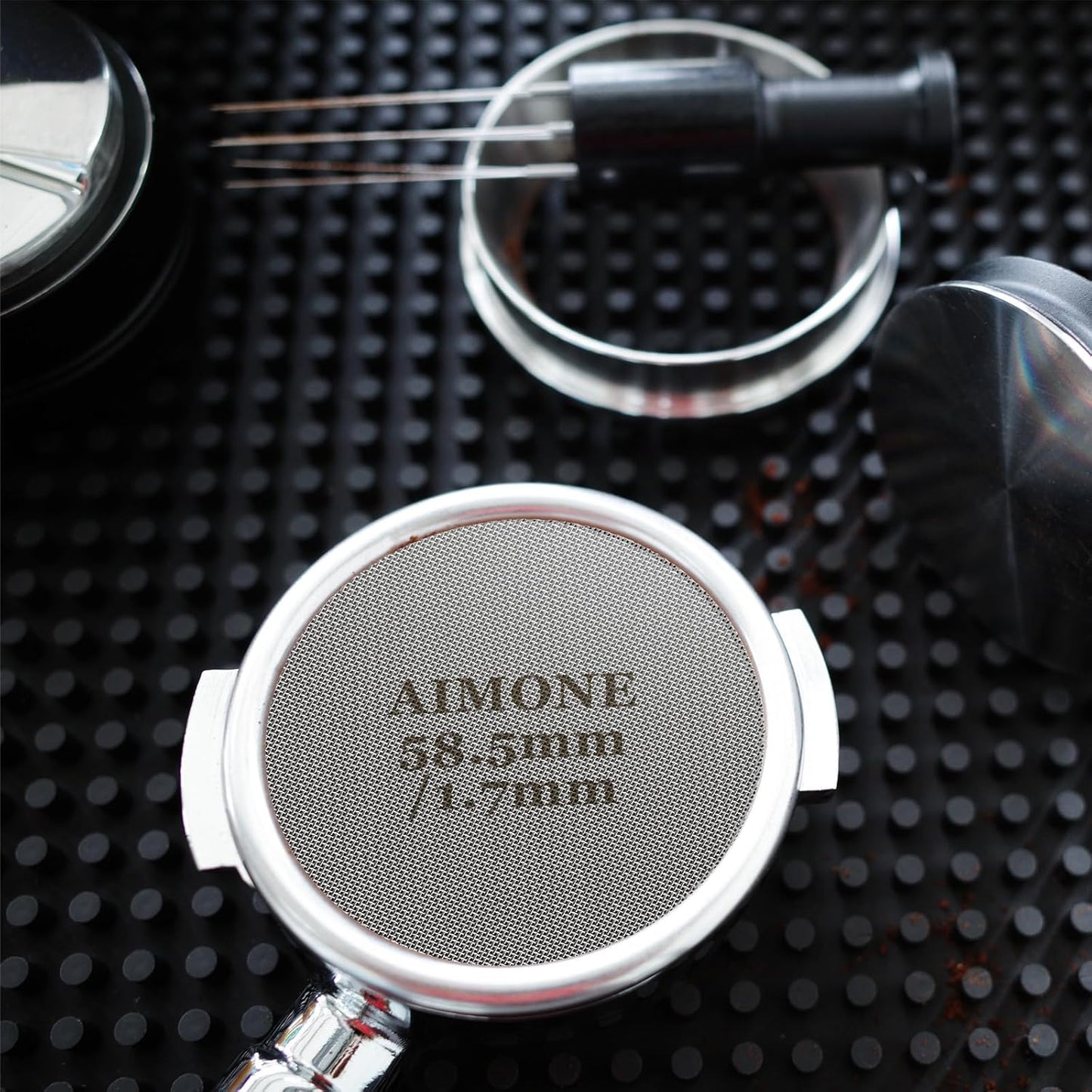Espresso Puck Screen - Lower Shower Screen Compatible With Espresso Portafilter Filter Basket, Reusable1.7mm Thickness,150μm, 316 Stainless Steel (2, 58.5MM)
