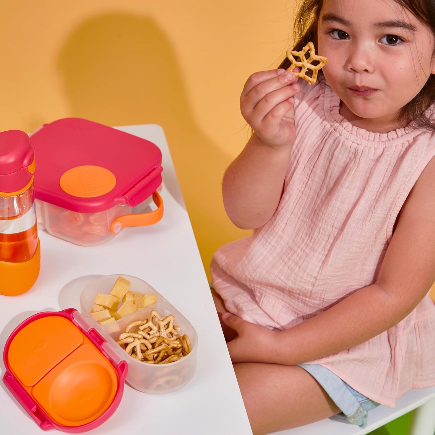 b.box Snack Containers for Kids, Toddler Snack Box Container, Reusable Small Bento Box for Lunch, School & Travel, Leak Proof, BPA free, Dishwasher Safe, Ages 4 months+ (Chill Out, 12oz capacity)