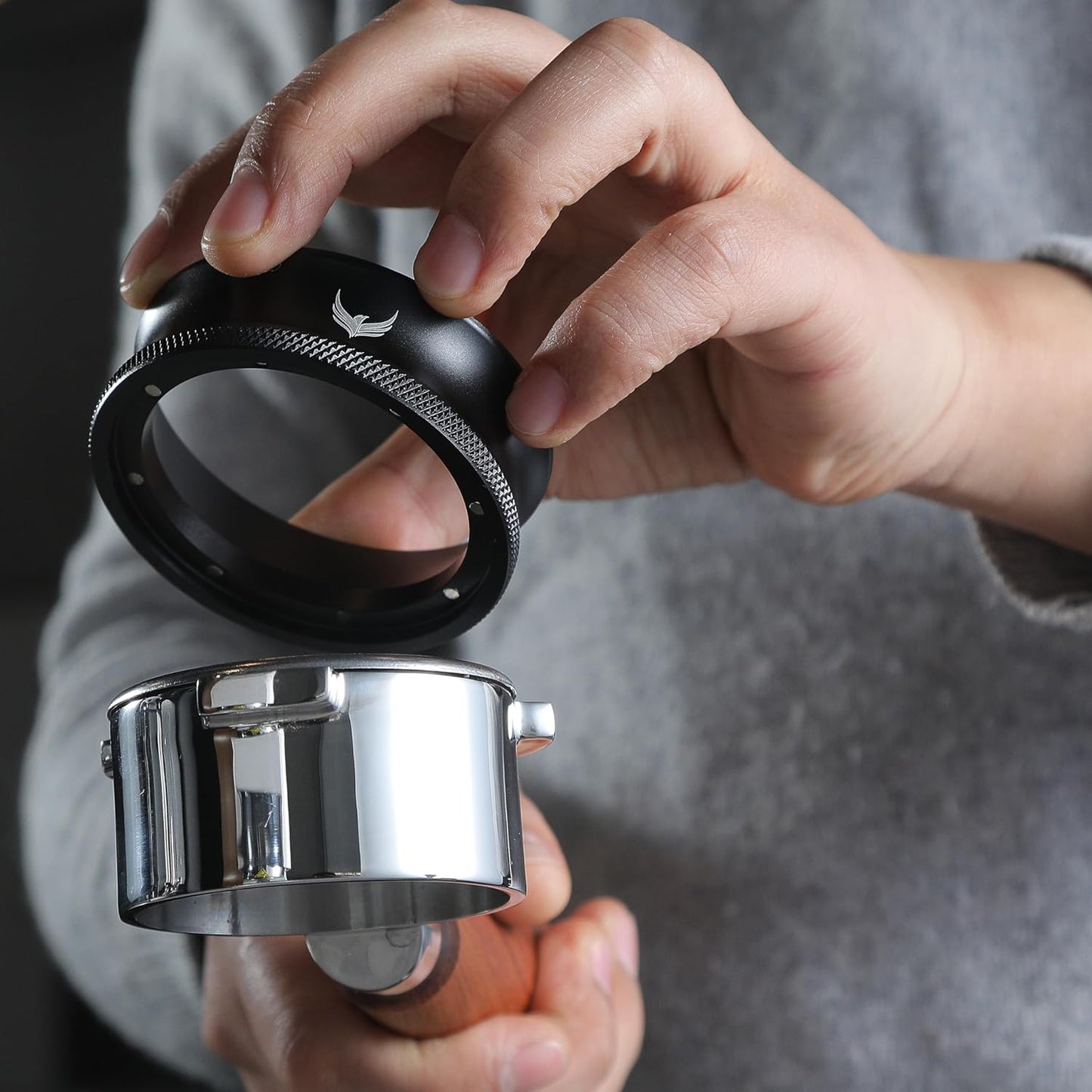51mm Magnetic Dosing Funnel and Espresso Puck Screen Kit- Premium Portafilter Funnel And Puck Filter For 51 mm Portafilter Basket