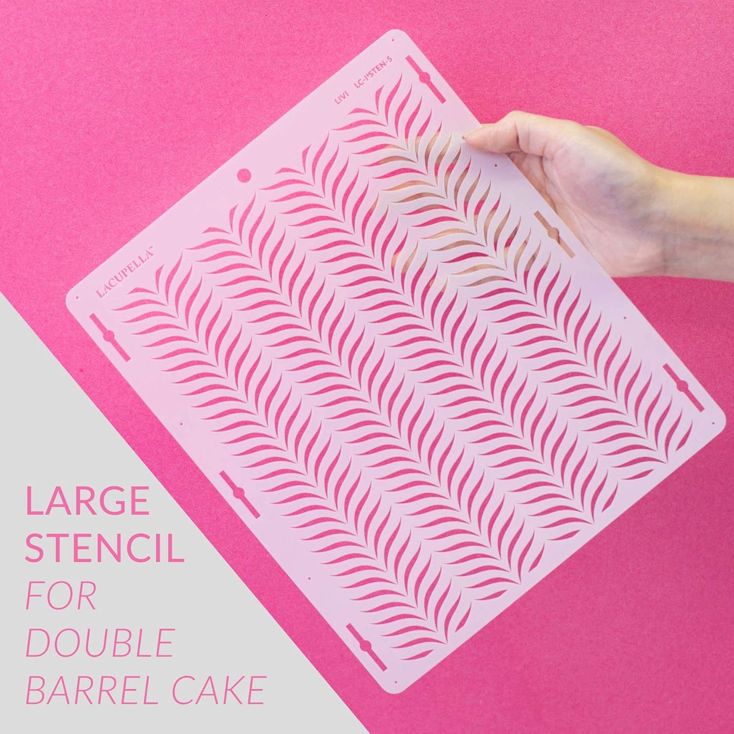 Cake Decorating Stencil for Tall Buttercream Cake, Royal Icing, Ganache, Paint, Airbrush (KRISAN)