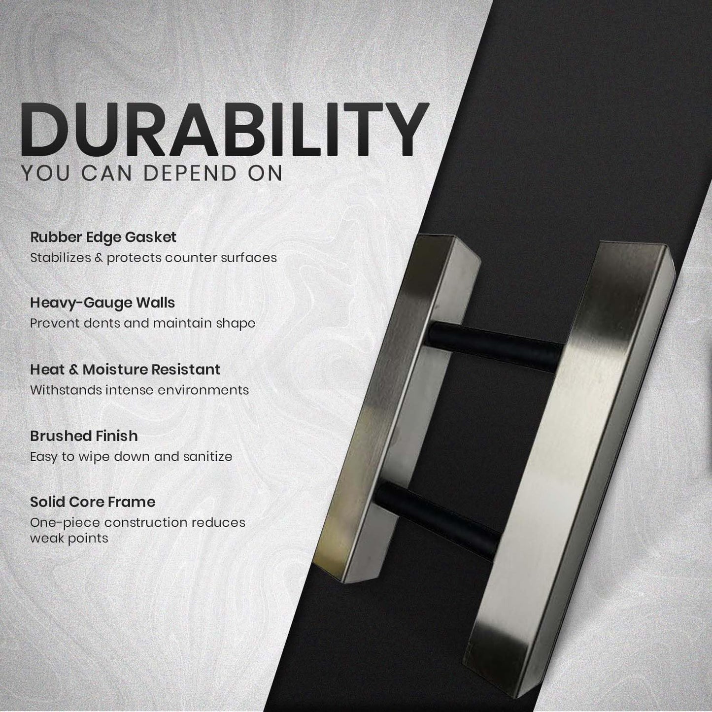 Rattleware Stainless Steel Knock Chute (15” x 11”) - Ideal for Slim Jim Garbage Can - Double-Sided, Heavy Duty Espresso Grounds Knock Box - Barista Essential for High-Volume Settings