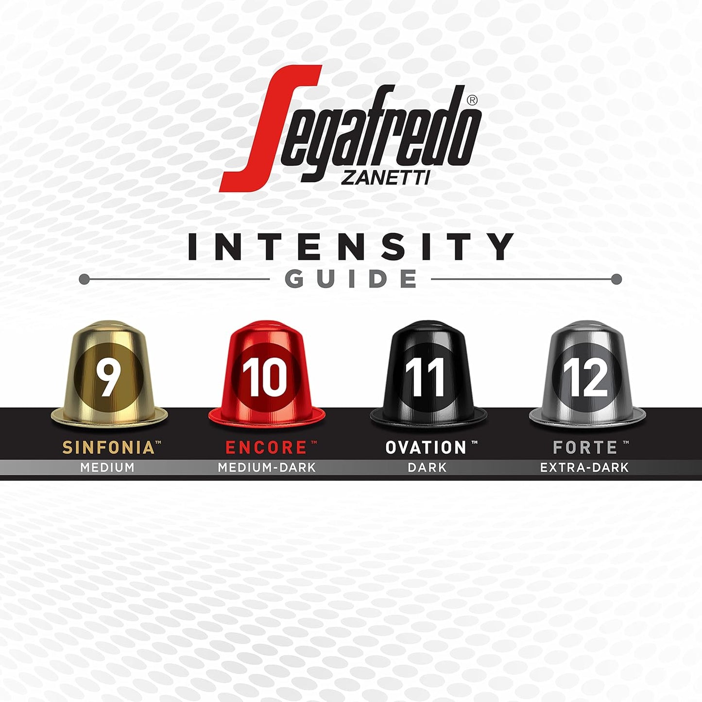 Segafredo Zanetti Espresso Capsules – Aluminum Pods for Nespresso Original Machines – Medium-Dark Roast Premium Espresso with a Rich Aroma – Balanced, Intensity 10 – Encore, 10 Count (Pack of 4)