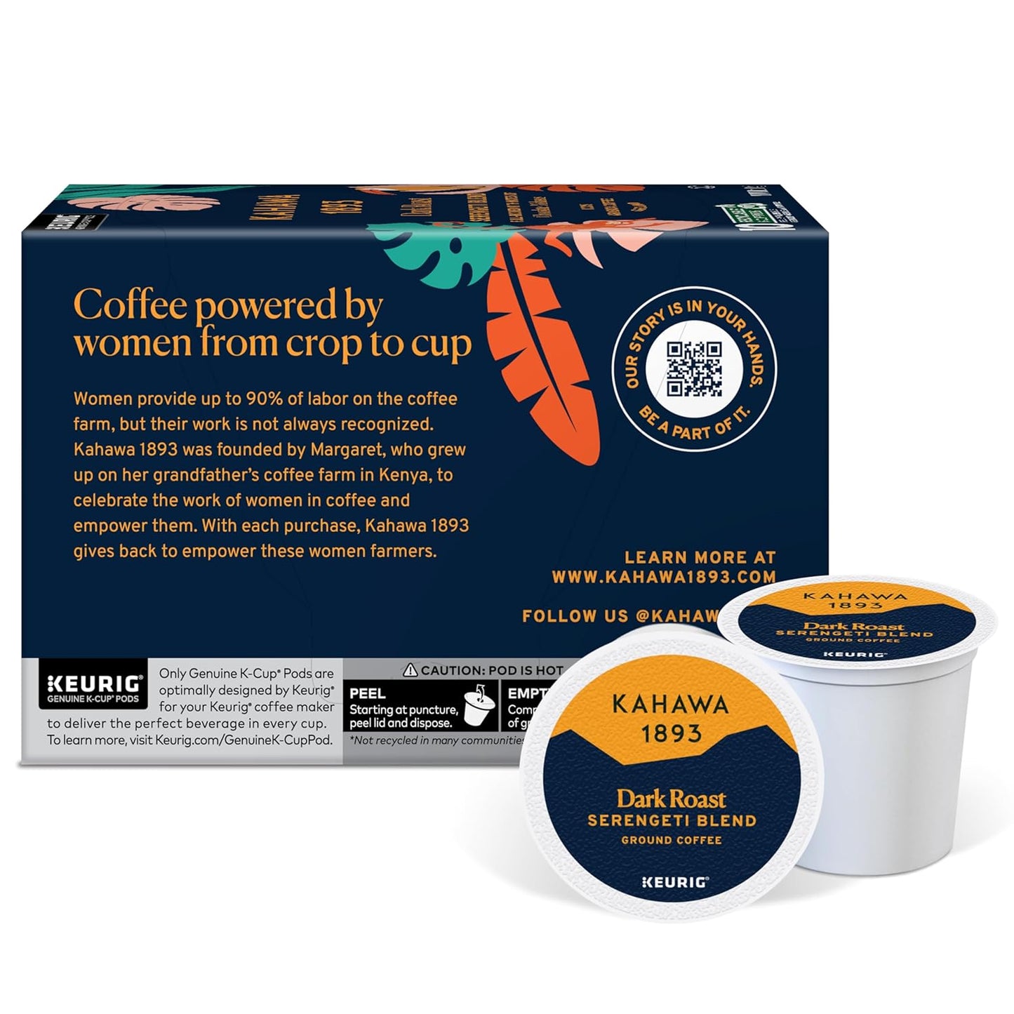 Kahawa 1893 Variety Pack Coffee K-Cup Pods - Safari & Serengeti Blend (40 Count) - As Seen on Shark Tank, 2 Boxes Medium Roast + 2 Boxes Dark Roast, Ethically & Sustainably Sourced