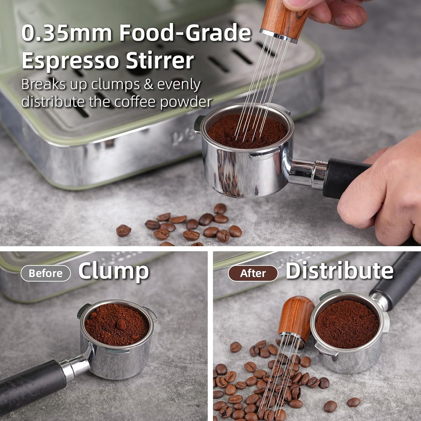 58mm Espresso Accessories Kit,Spring Loaded Calibrated Espresso Tamper,Wdt Tool Espresso and Dosing Funnel Set,Coffee Tamper Espresso Machine Accessories For 58 mm Portafilter Barista Tools
