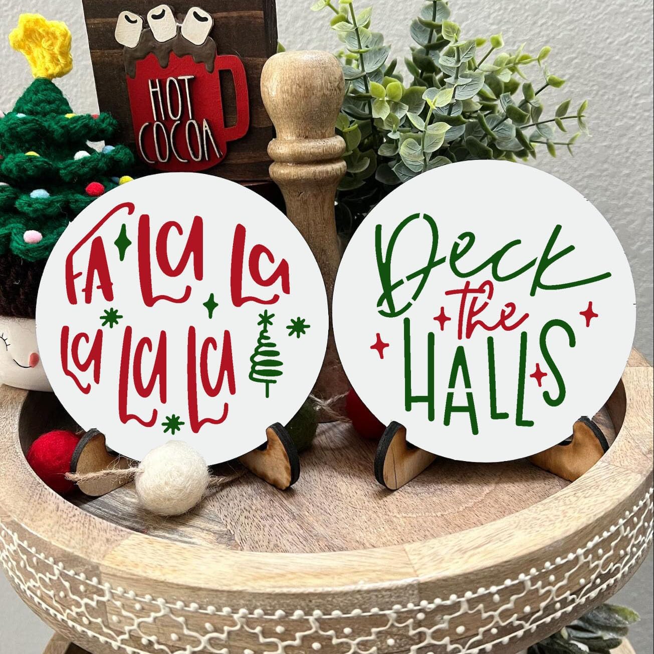 Christmas Stencils for Painting on Wood Slice,58pcs Small Christmas Stencil Xmas Holiday Templates
