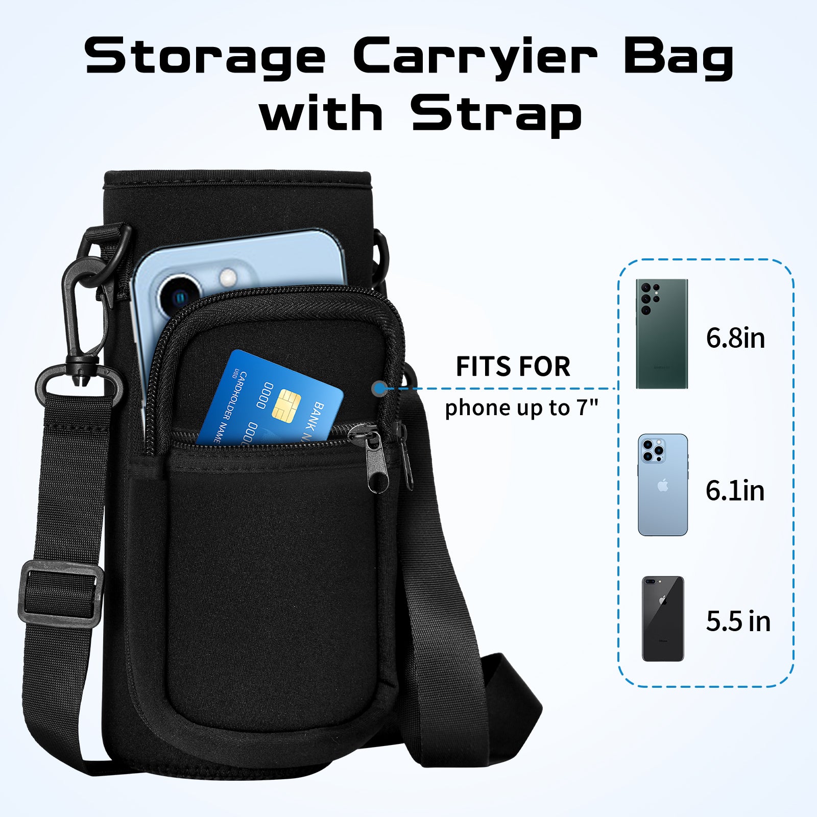 40 Oz Water Bottle Insulated - Vacuum Stainless Steel (Cold for 48 Hrs), Sports Water Bottle 40Oz with Straw & Spout Lids, Storage Carrier Bag, Paracord Handle, Jug Flask Boot