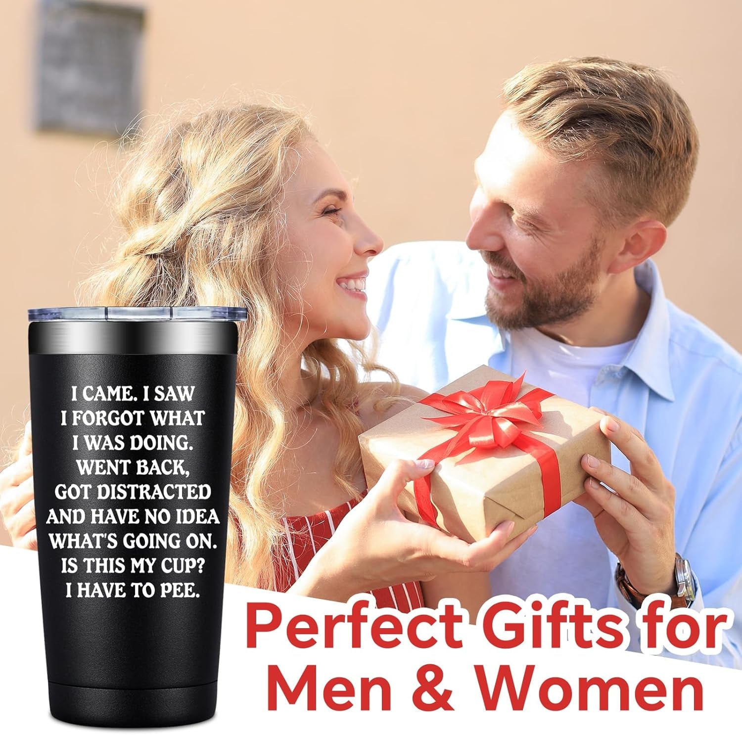 Birthday Gifts for Men, Women - I Came I Saw I Forgot Tumbler 20Oz - Christmas Gag Gifts for Old People, Elderly Women - Senior Citizen Gift - Funny Gift for Elderly Dad Mom Grandma Grandpa