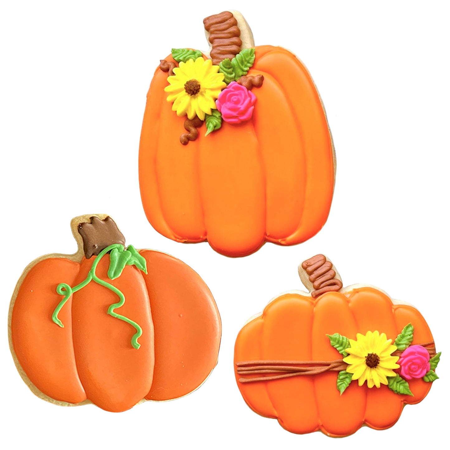 Thanksgiving Pumpkins Cookie Cutter Set, 3-Piece, Made in USA by