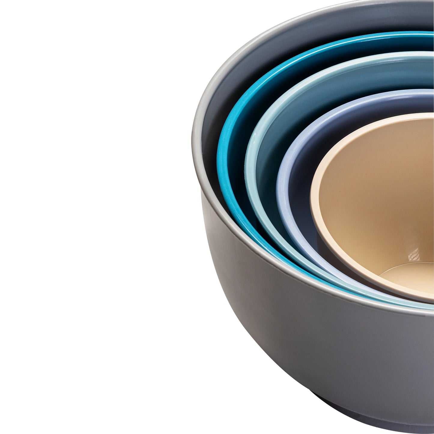 10-Piece Nonslip Nesting Plastic Mixing Bowl Set with Assorted Lids