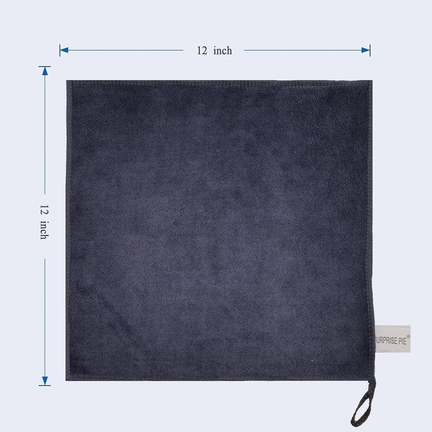 Microfiber Cleaning Cloth Ultra Absorbent & Soft Micro Fiber Cloth for Cleaning for House Kitchen Boat Microfiber Towels for Cars Window Cleaner (12"x12") Grey-6 Pack