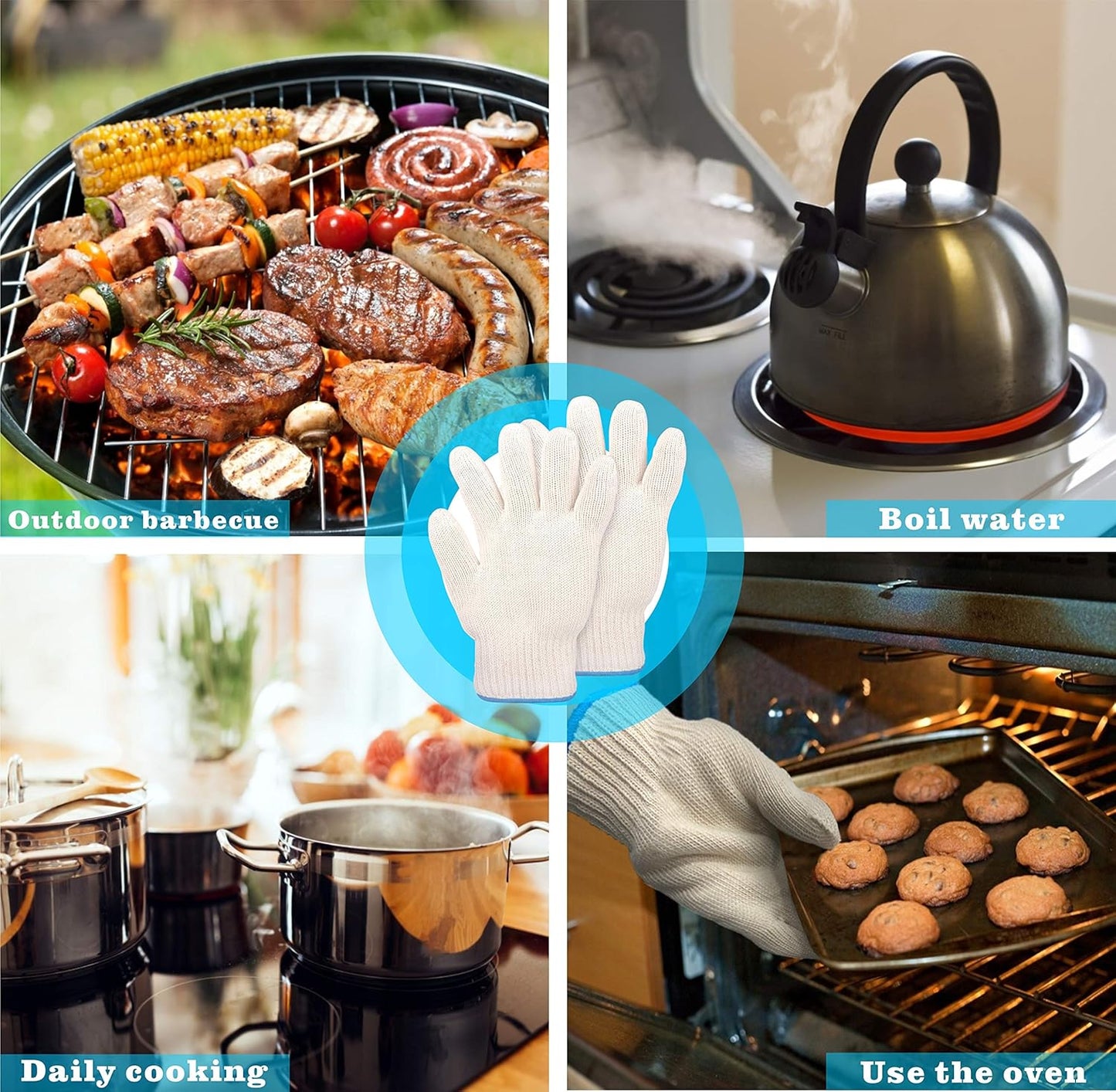 Heat Resistant Oven Glove Hot Surface Handler (Set of 2)