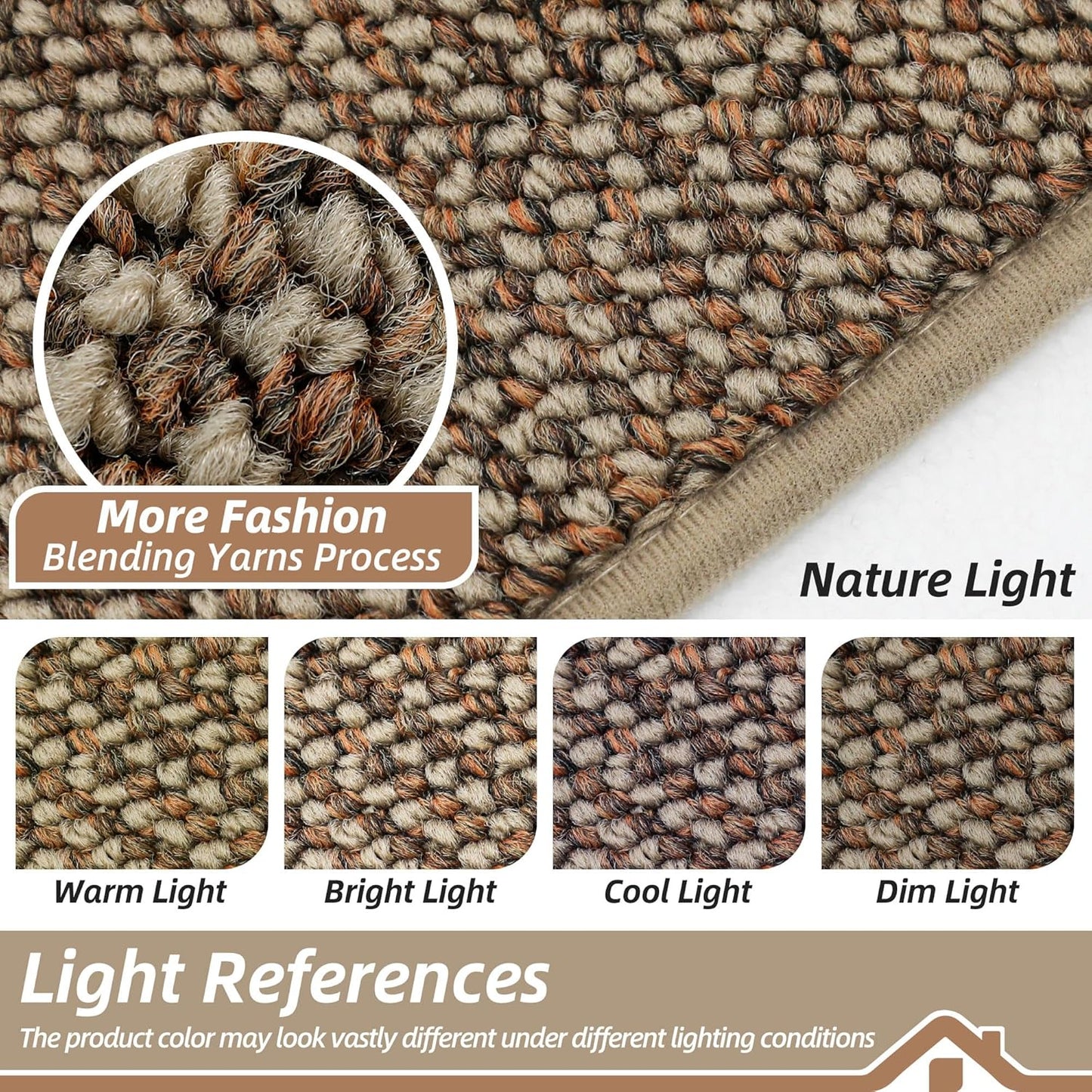 BEQHAUSE Dirt Trapper Door Mat 32" x 48", Non-Slip Washable Doormats Entrance Mat, Dirt Resistant and Absorbent Welcome Mat, Low Profile Floor Mats for Front Back Door and Entryway, Beige