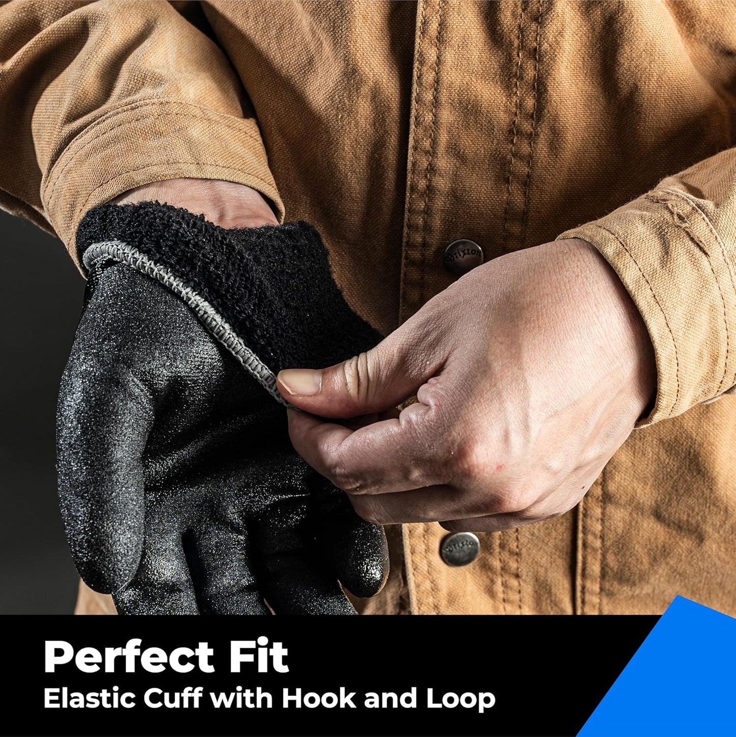 Waterproof Gloves Bulk Pack for Men and Women, 3 Pairs, Freezer Gloves with Grip, Double Nitrile Dipped for Extreme Oil Repellent, for Construction, Mechanics, Mining, Plumbing, Black, XX-Large