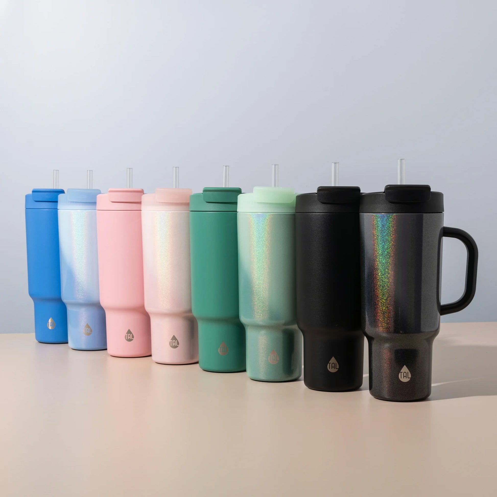 Stainless Steel Hudson Tumbler with Straw 40 Fl Oz, Pink Iridescent Shimmer