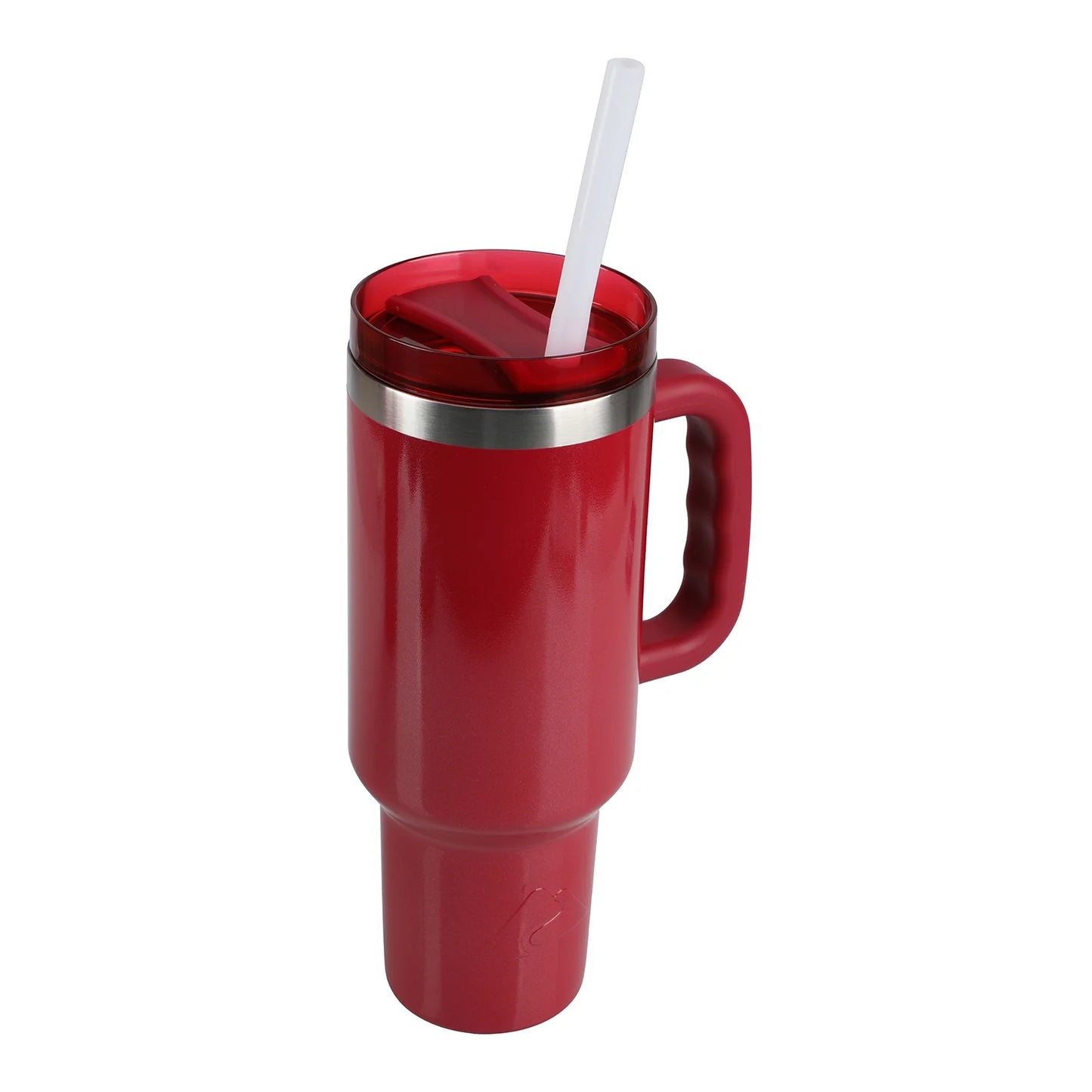 (3 Pack)  40 Oz Insulated Tumbler with Straw Lid, Red Shimmer