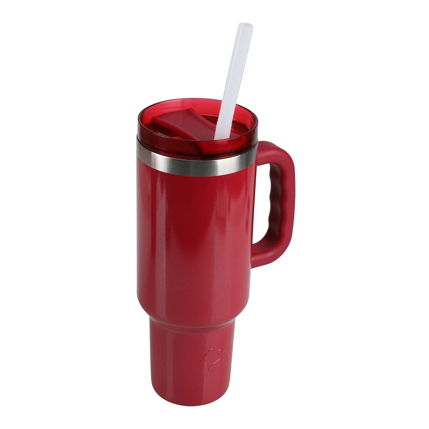 (3 Pack)  40 Oz Insulated Tumbler with Straw Lid, Red Shimmer