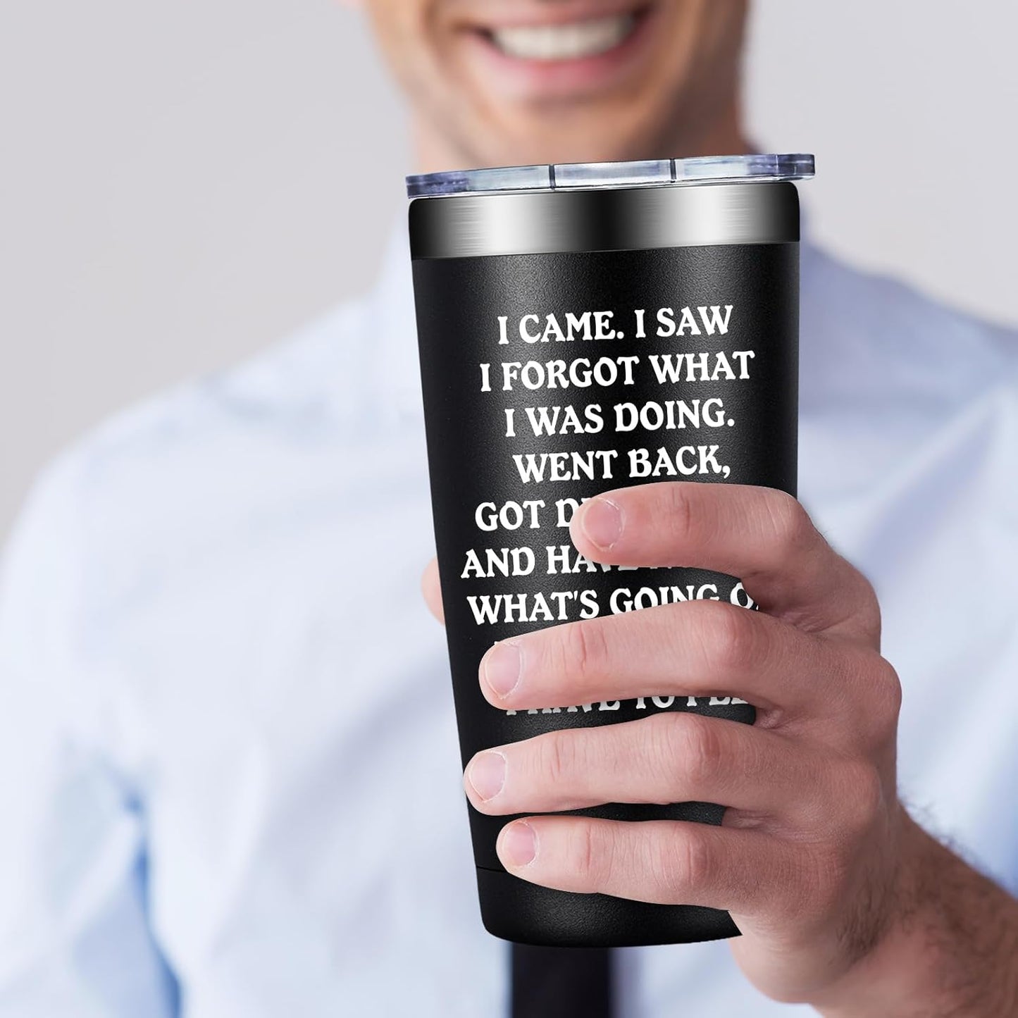 Birthday Gifts for Men, Women - I Came I Saw I Forgot Tumbler 20Oz - Christmas Gag Gifts for Old People, Elderly Women - Senior Citizen Gift - Funny Gift for Elderly Dad Mom Grandma Grandpa