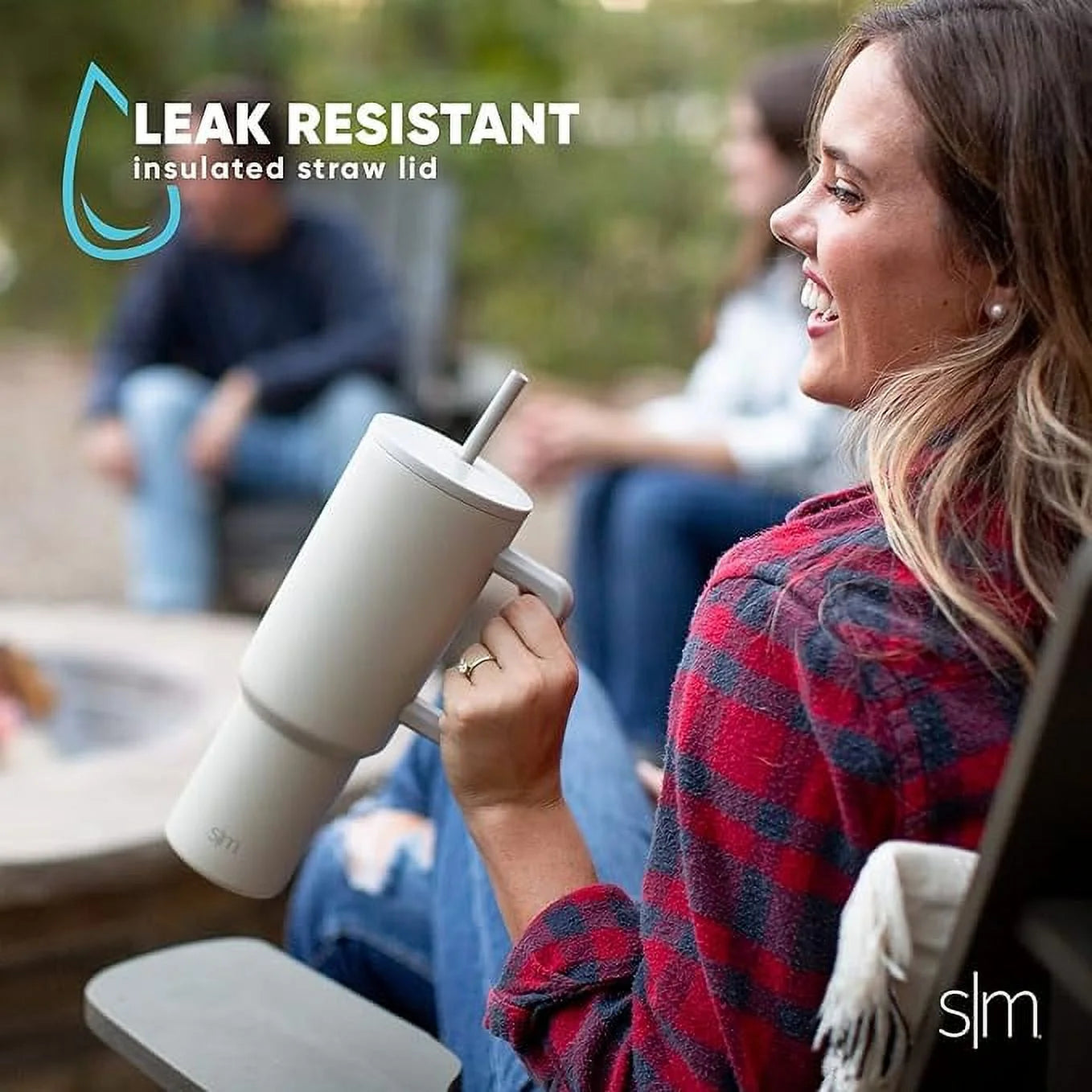 40 Fl Oz Insulated Stainless Steel Trek Tumbler with Straw Lid | Glamping Forest