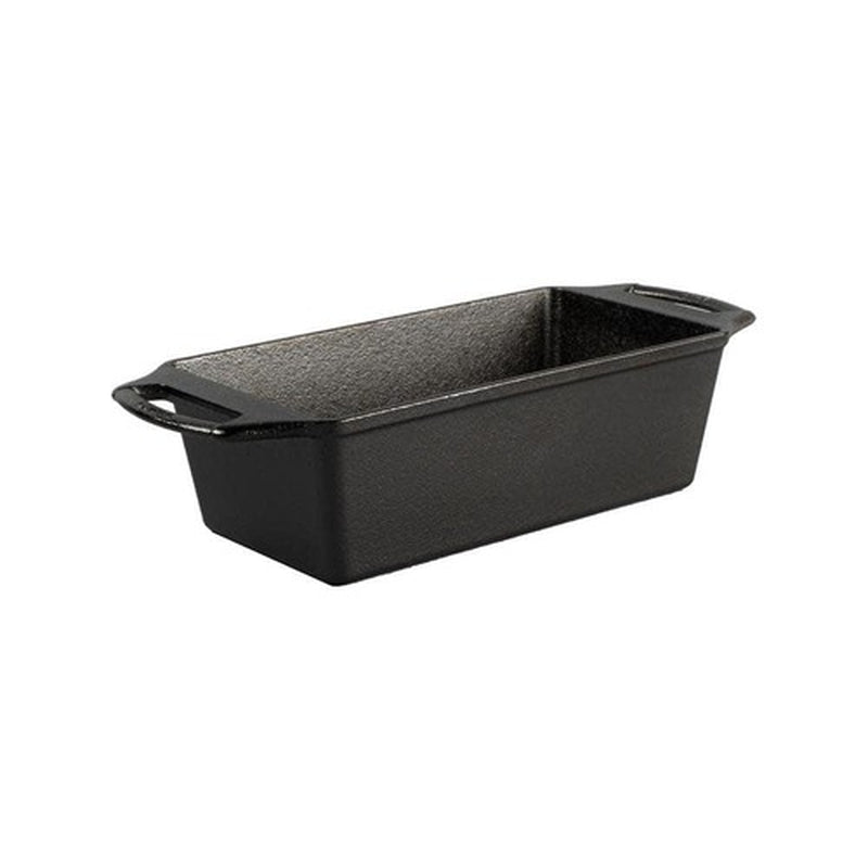 Lodge Cast Iron Bread Loaf Pan Rectangle Bakeware Baking Broiler Durable Black