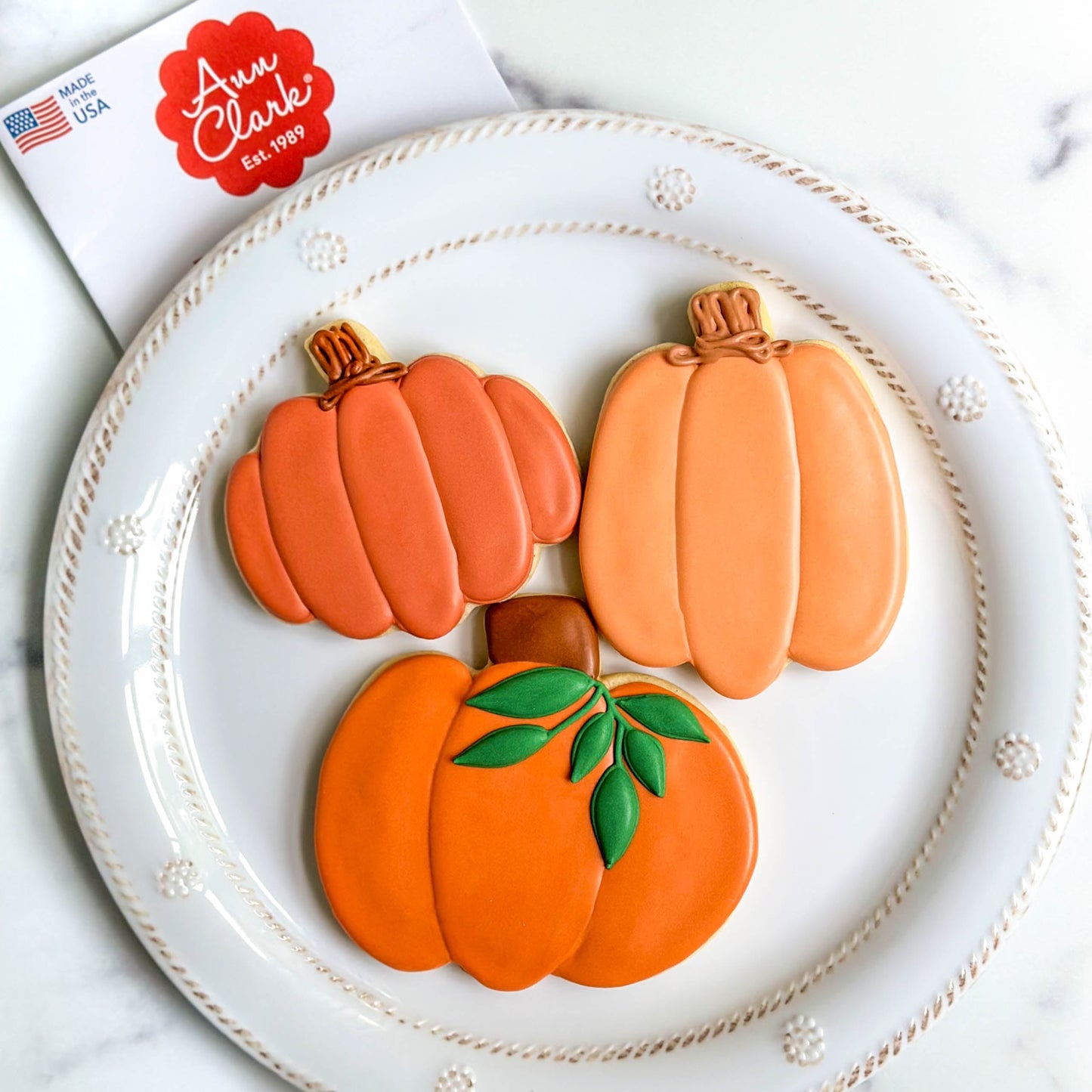 Thanksgiving Pumpkins Cookie Cutter Set, 3-Piece, Made in USA by