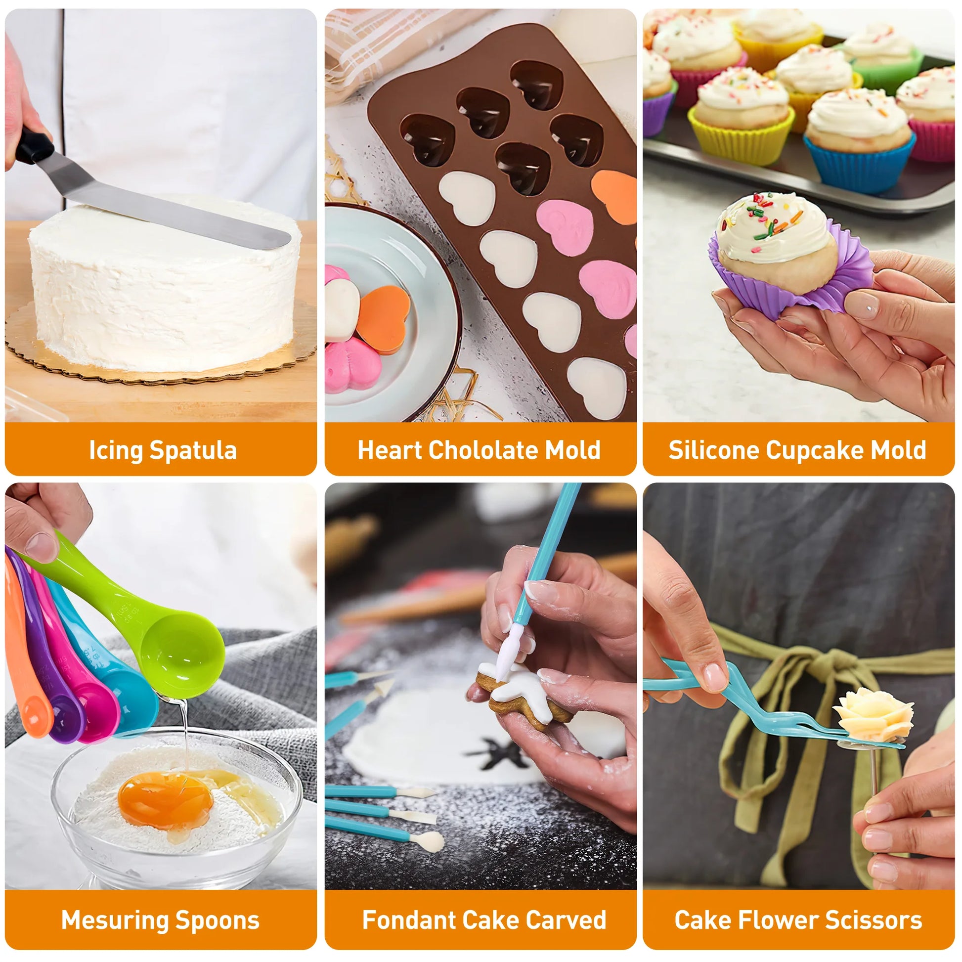 352 Pcs Decorating Supplies Kit , Cake Decorating Kit with 48 Numbered Piping and 6 Korean Tips, Cupcake Decorating Kit with 100 Icing Bags ,Cake Baking Supplies with Non-Slip Rotating Turntable