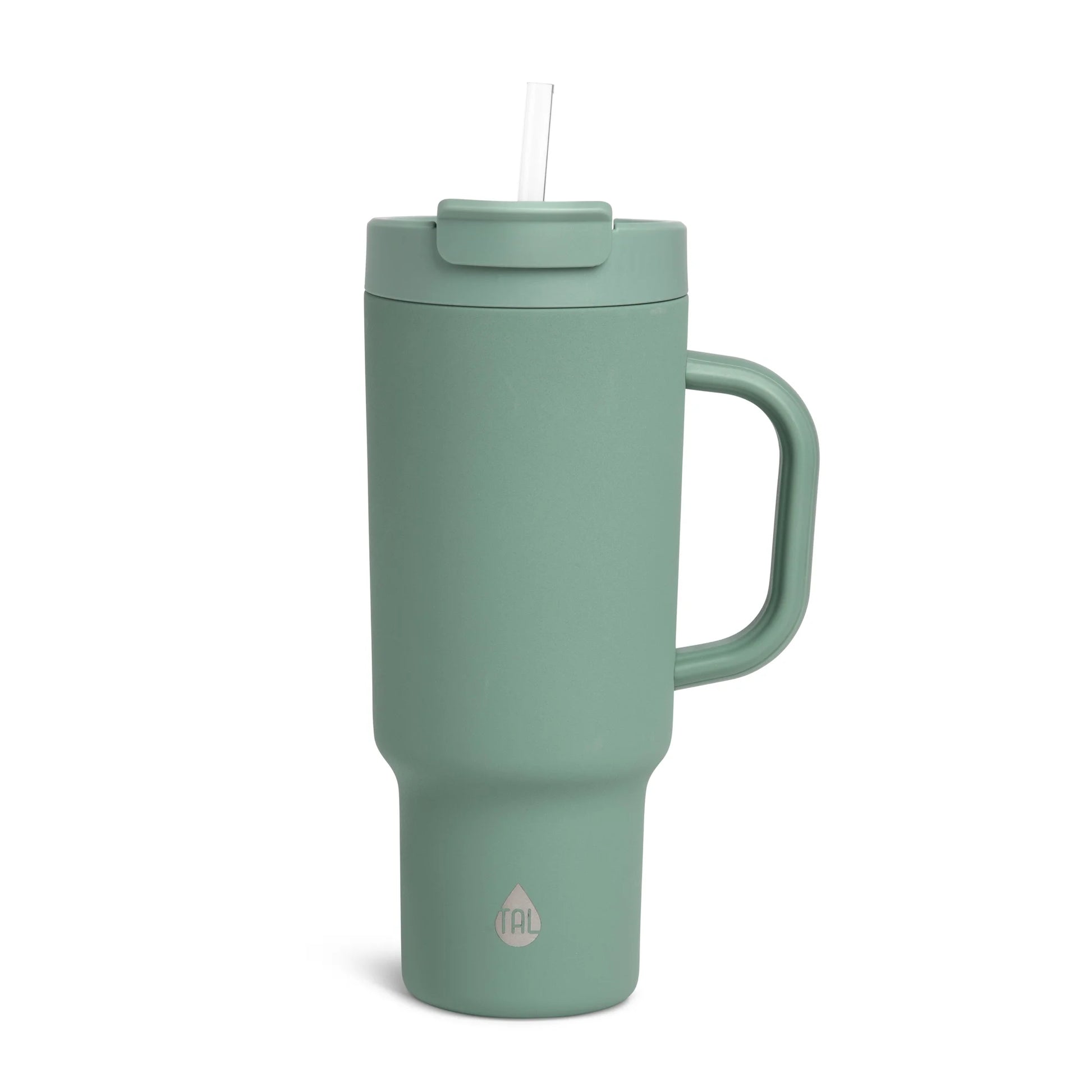 40Oz Stainless Steel Hudson Tumbler with Straw, Sage