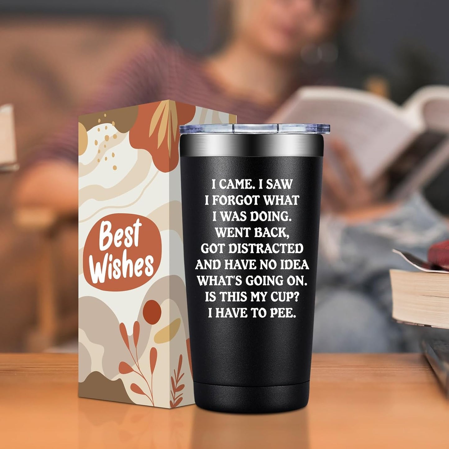 Birthday Gifts for Men, Women - I Came I Saw I Forgot Tumbler 20Oz - Christmas Gag Gifts for Old People, Elderly Women - Senior Citizen Gift - Funny Gift for Elderly Dad Mom Grandma Grandpa