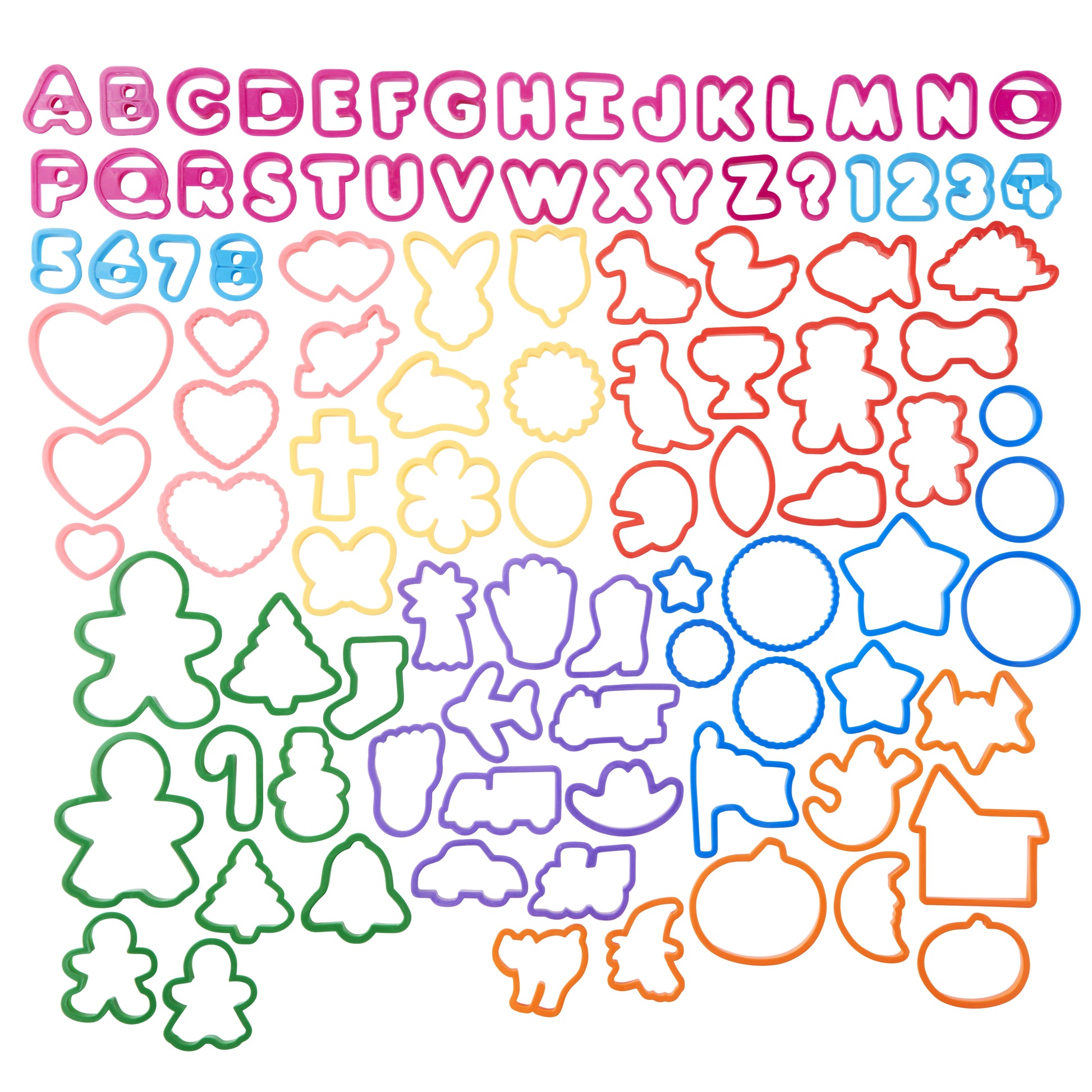 Plastic Cookie Cutter Set, 101-Piece