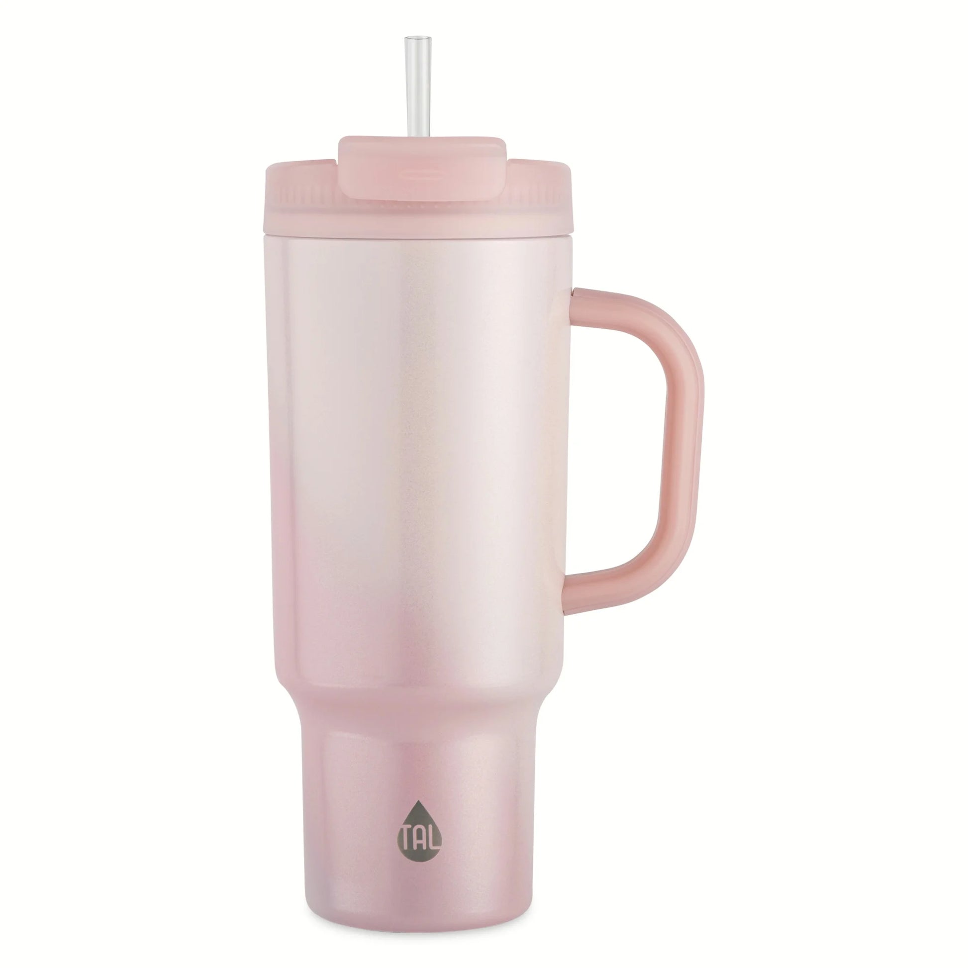 Stainless Steel Hudson Tumbler with Straw 40 Fl Oz, Pink Iridescent Shimmer
